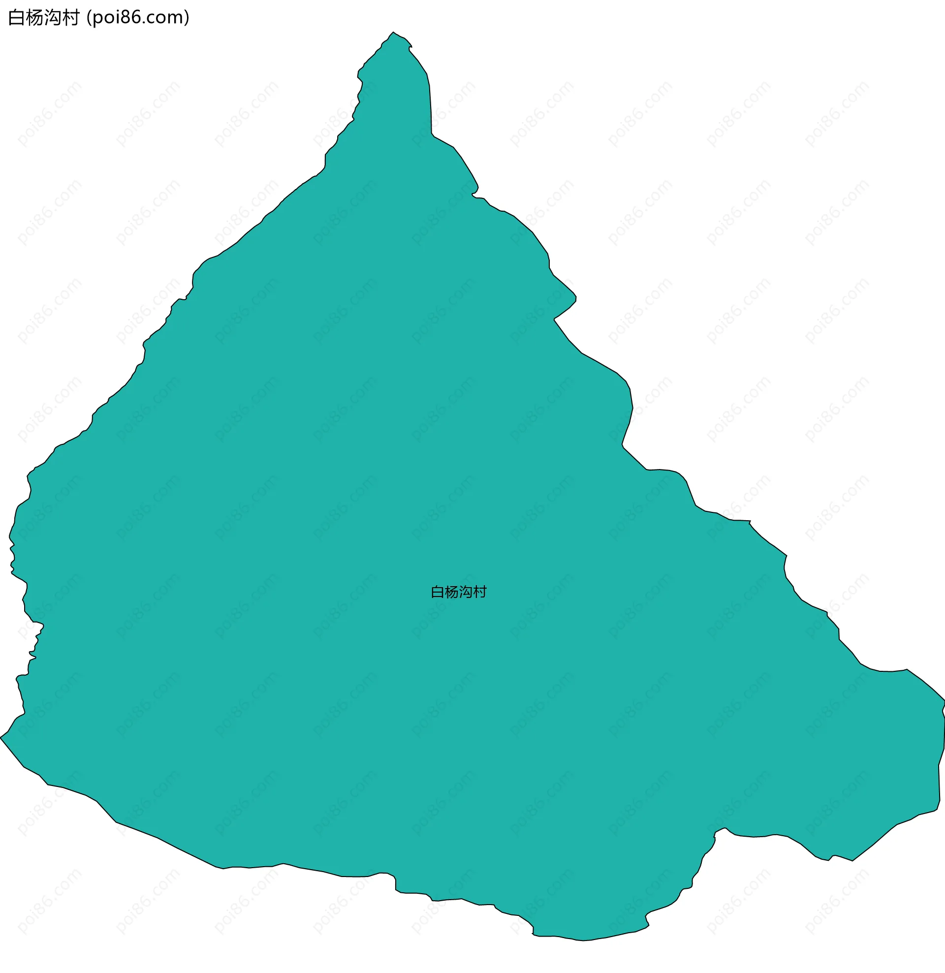 白杨沟村边界地图