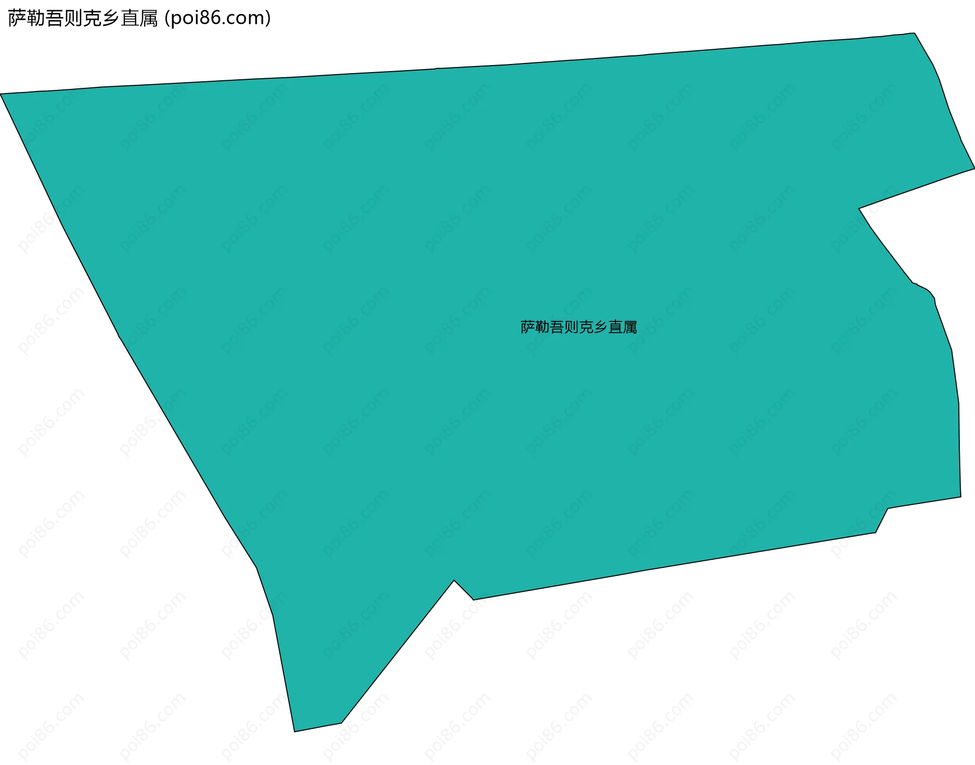 萨勒吾则克乡直属边界地图