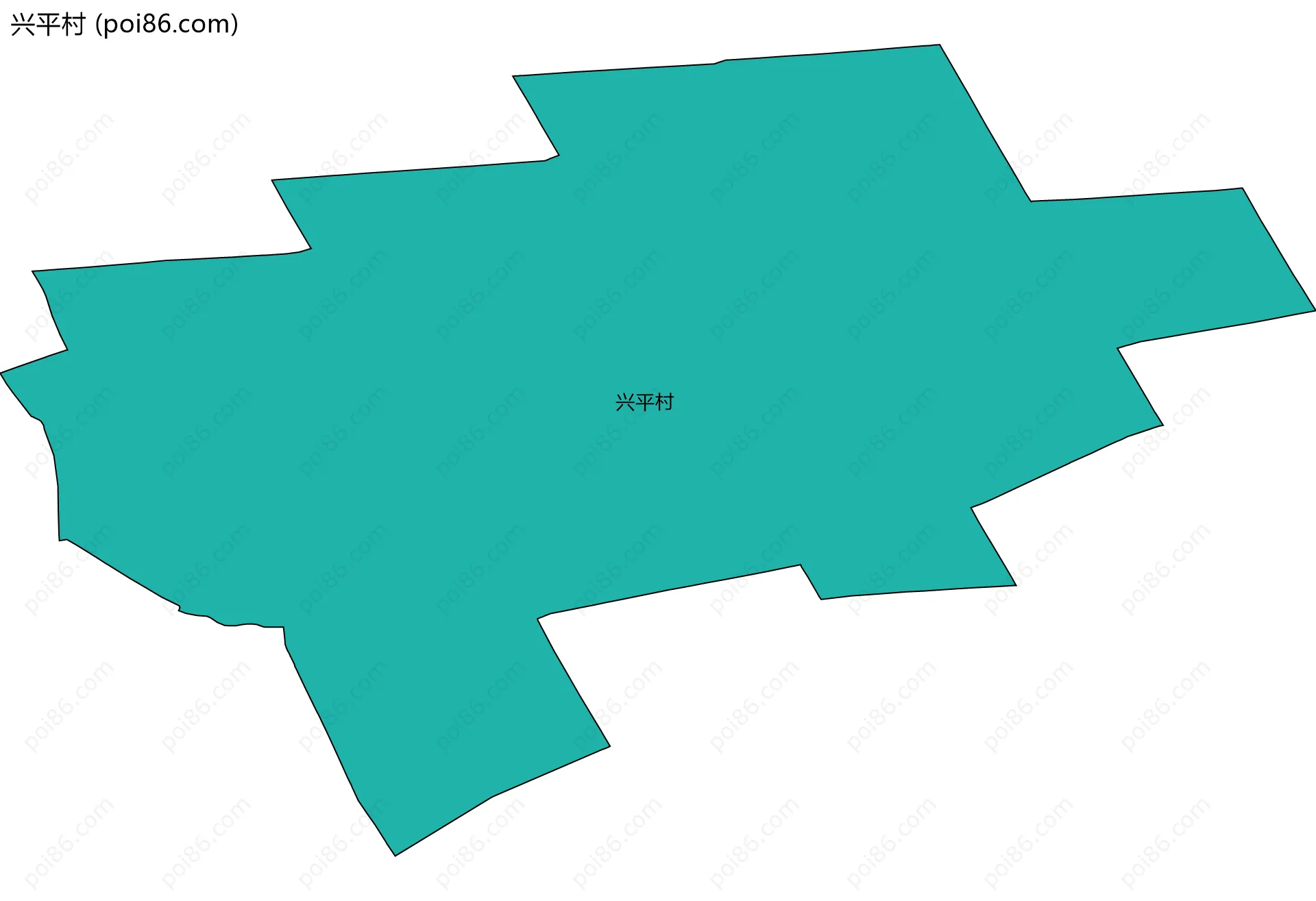 兴平村边界地图