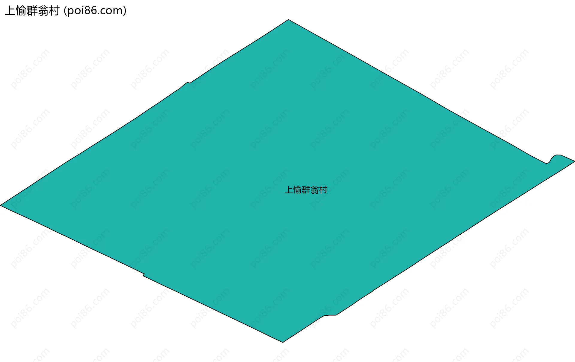 上愉群翁村边界地图