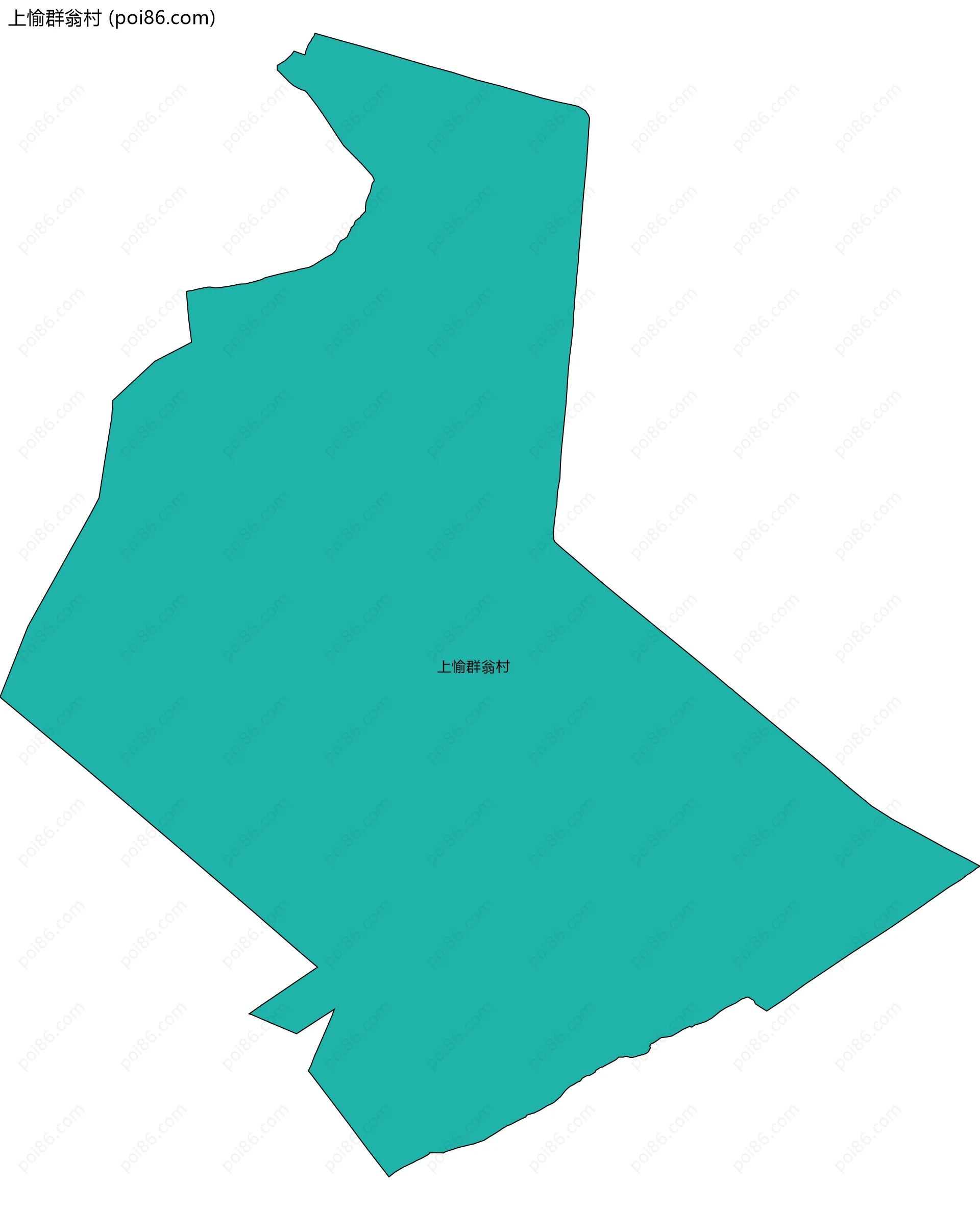上愉群翁村边界地图