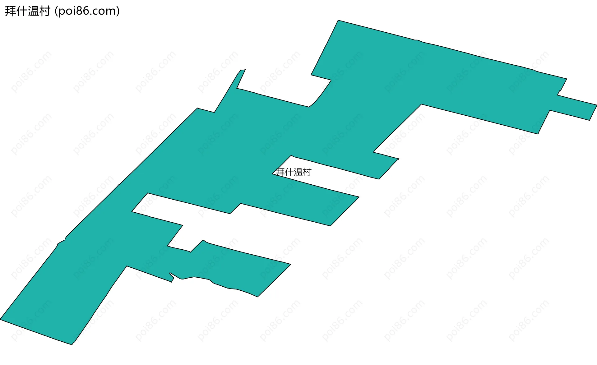 拜什温村边界地图