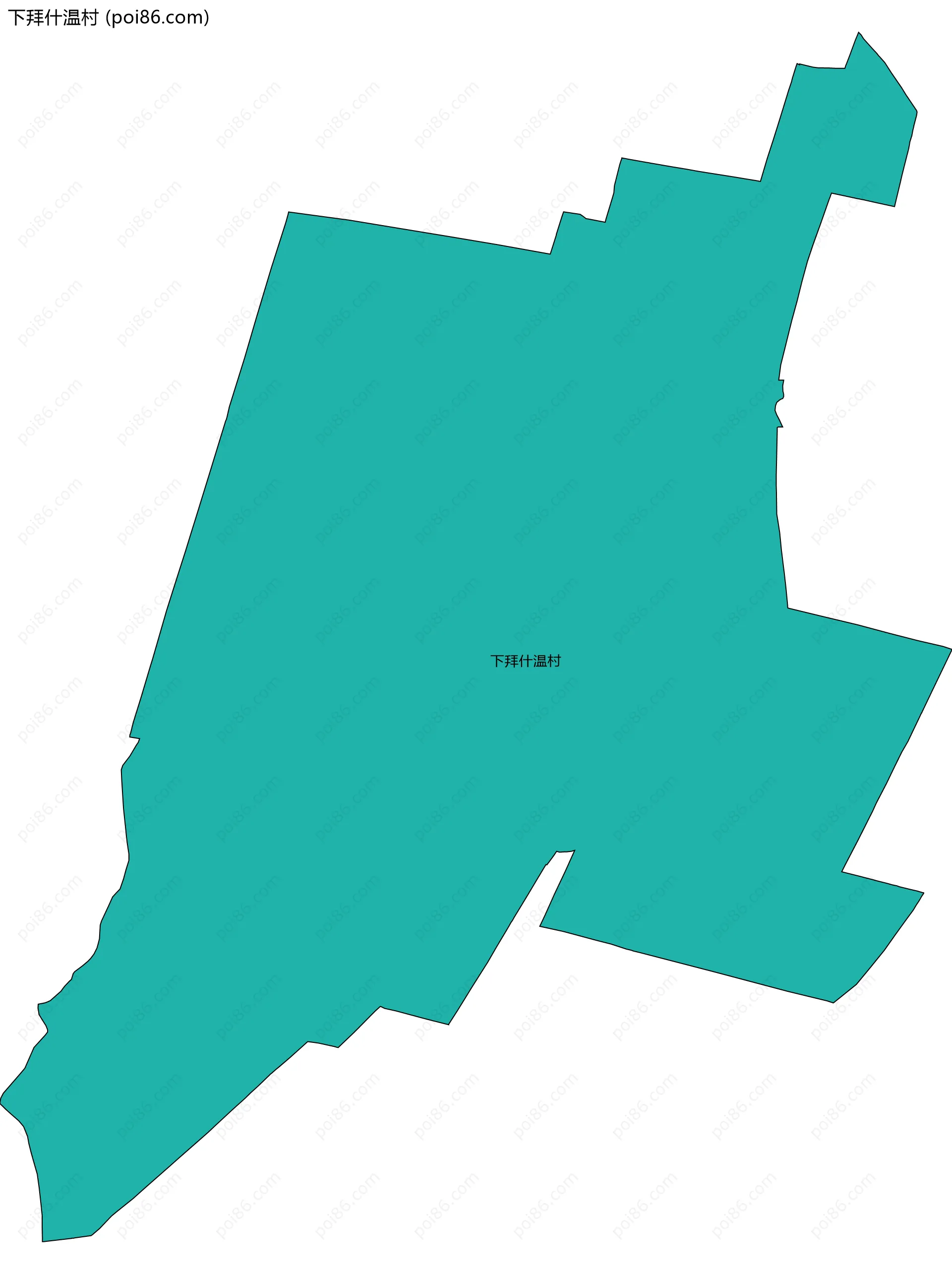 下拜什温村边界地图