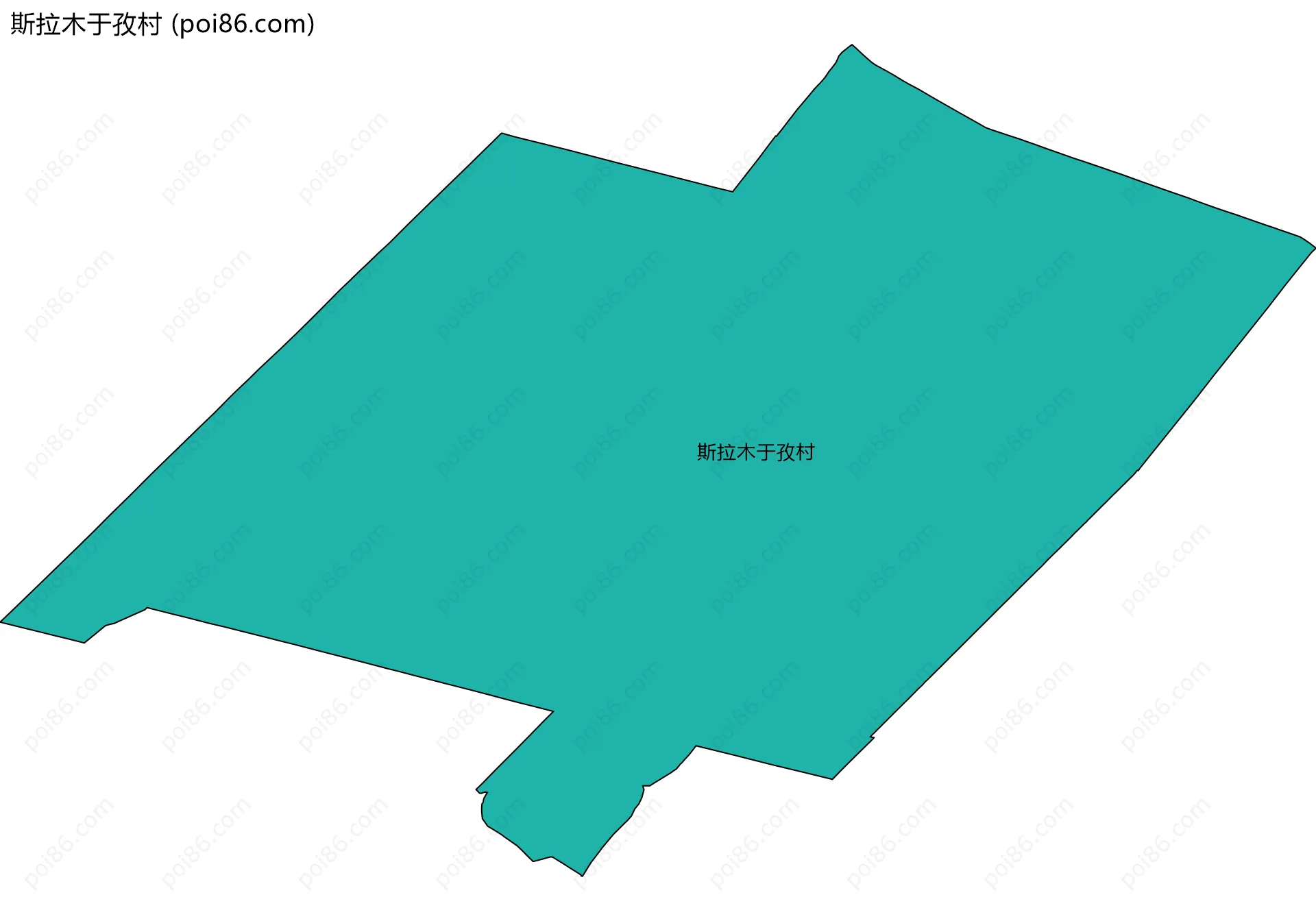 斯拉木于孜村边界地图