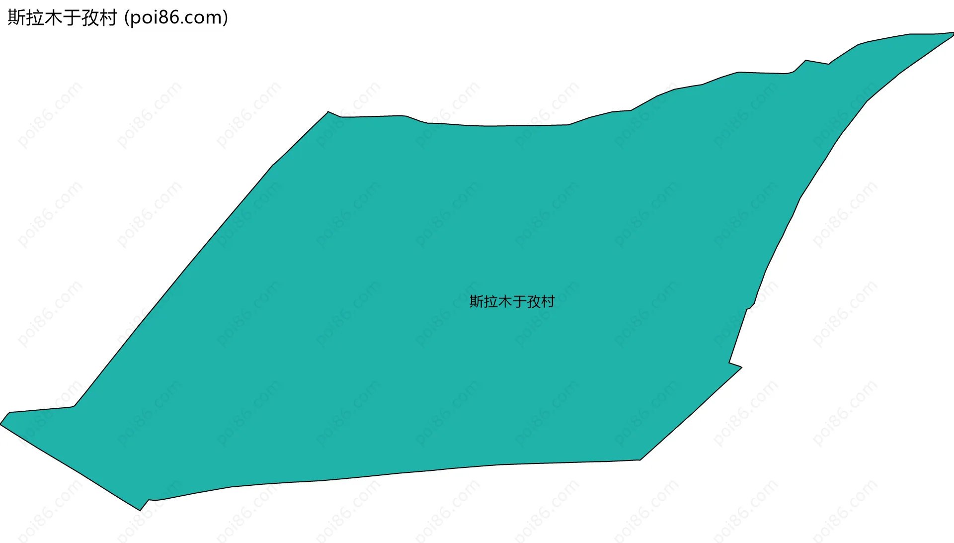 斯拉木于孜村边界地图