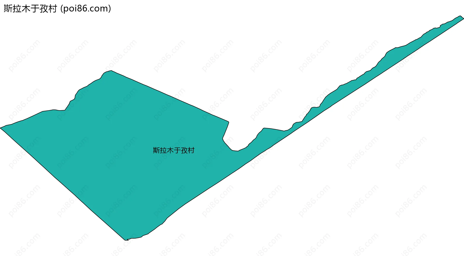 斯拉木于孜村边界地图