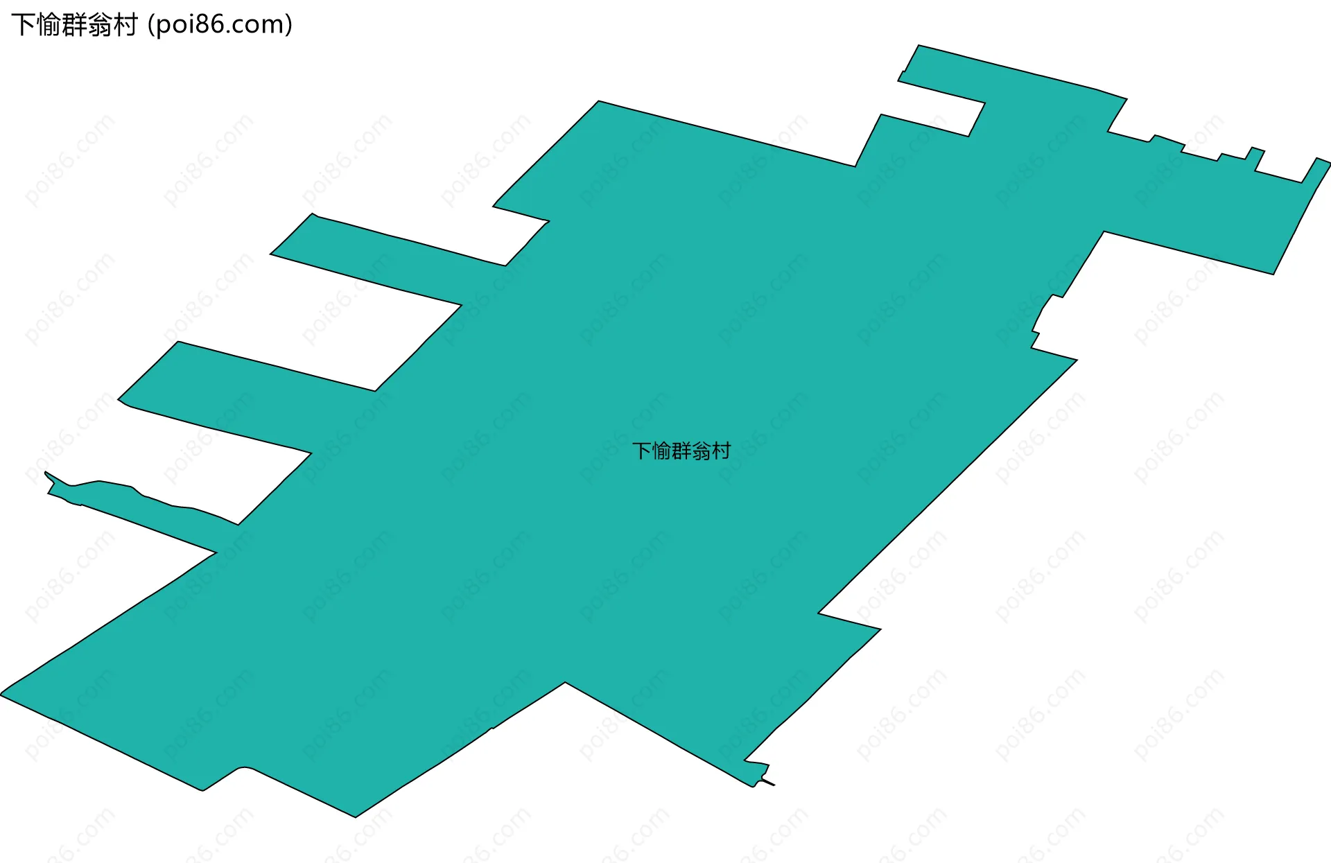 下愉群翁村边界地图