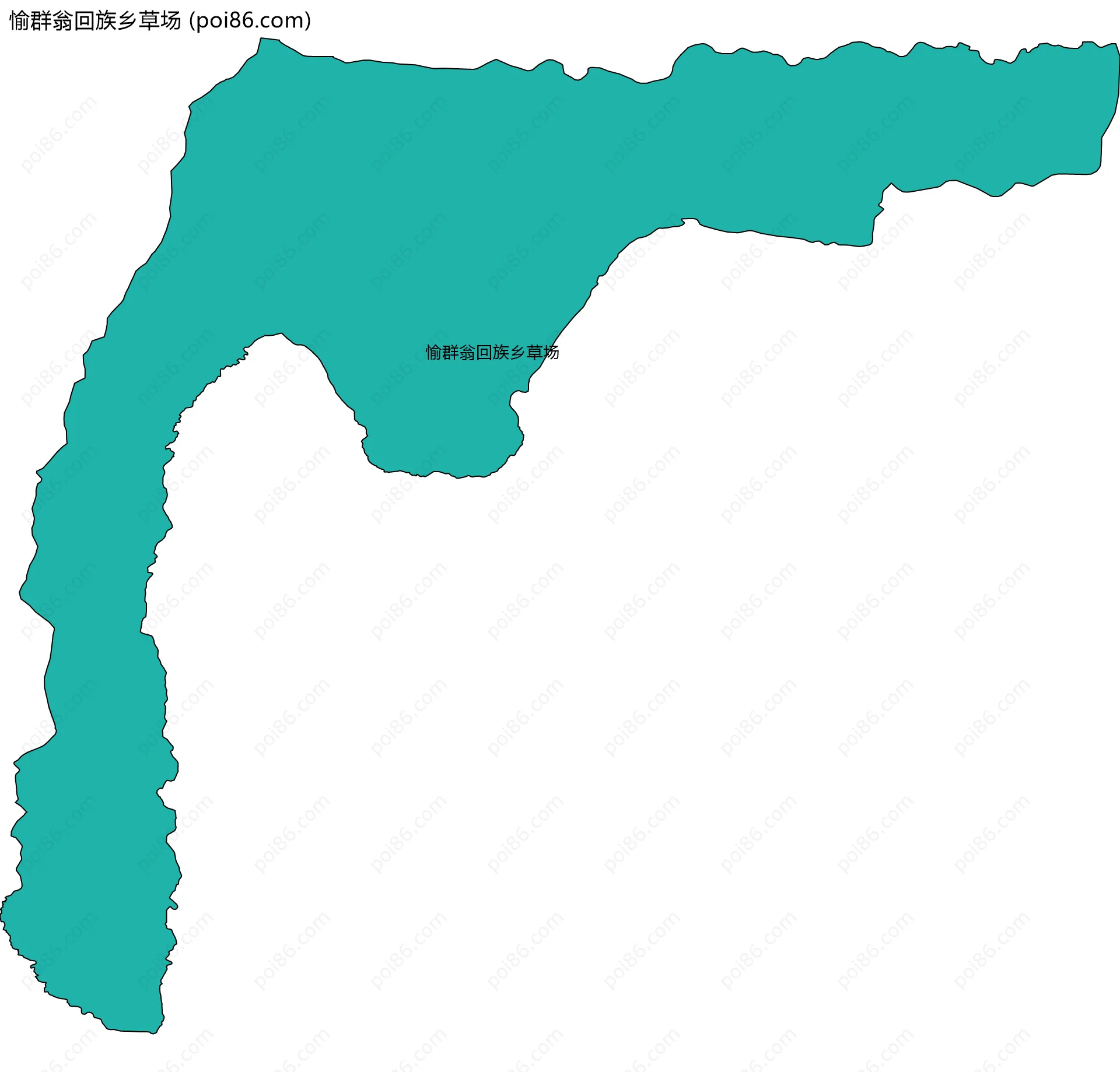 愉群翁回族乡草场边界地图