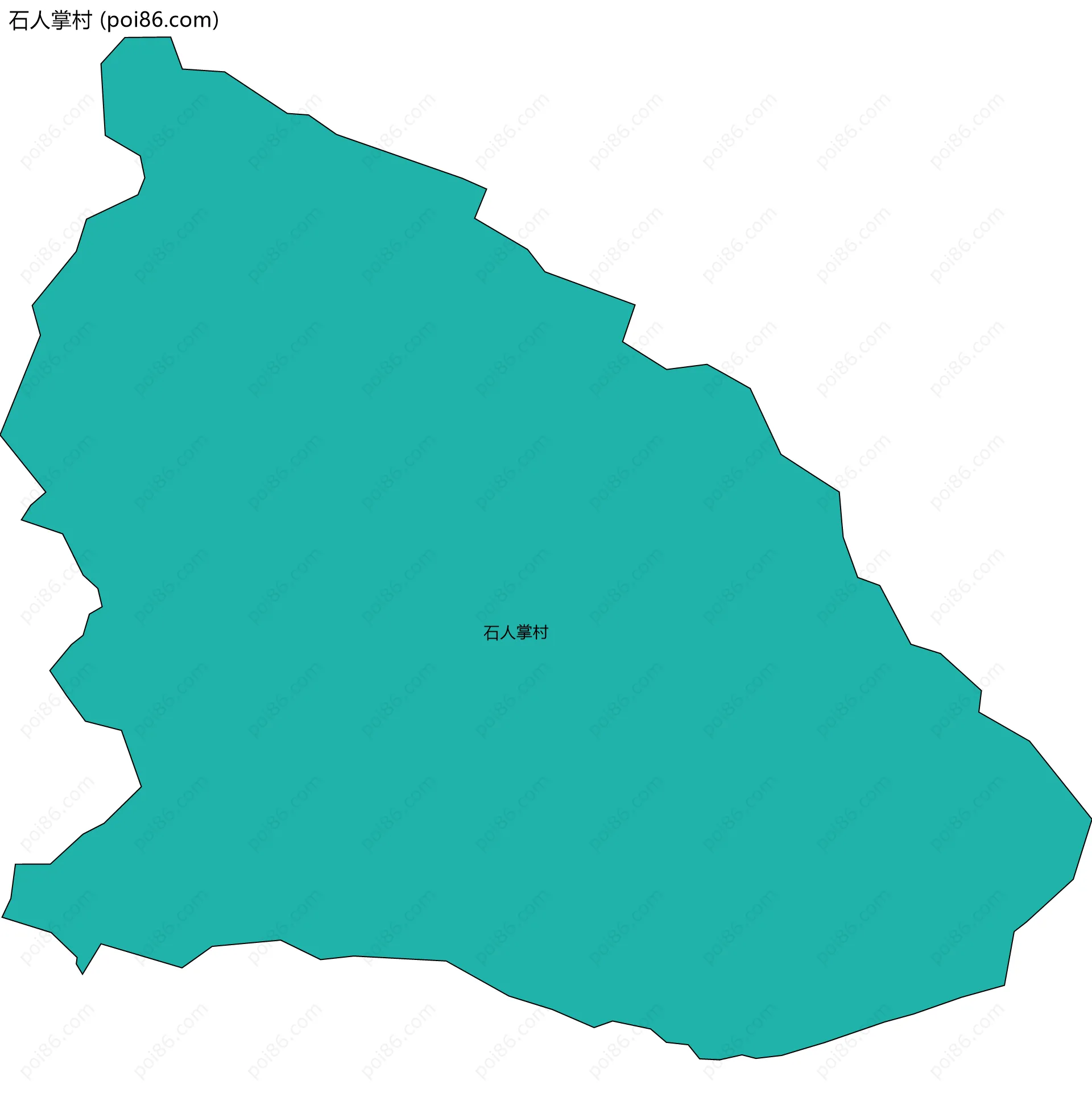 石人掌村边界地图