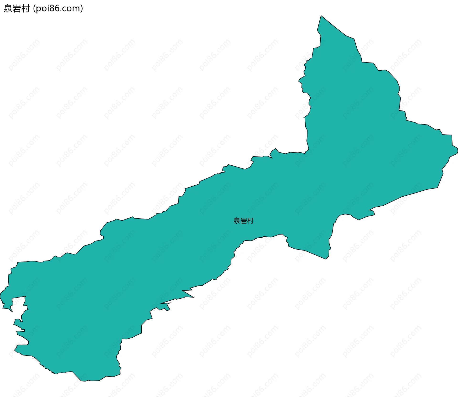 泉岩村边界地图