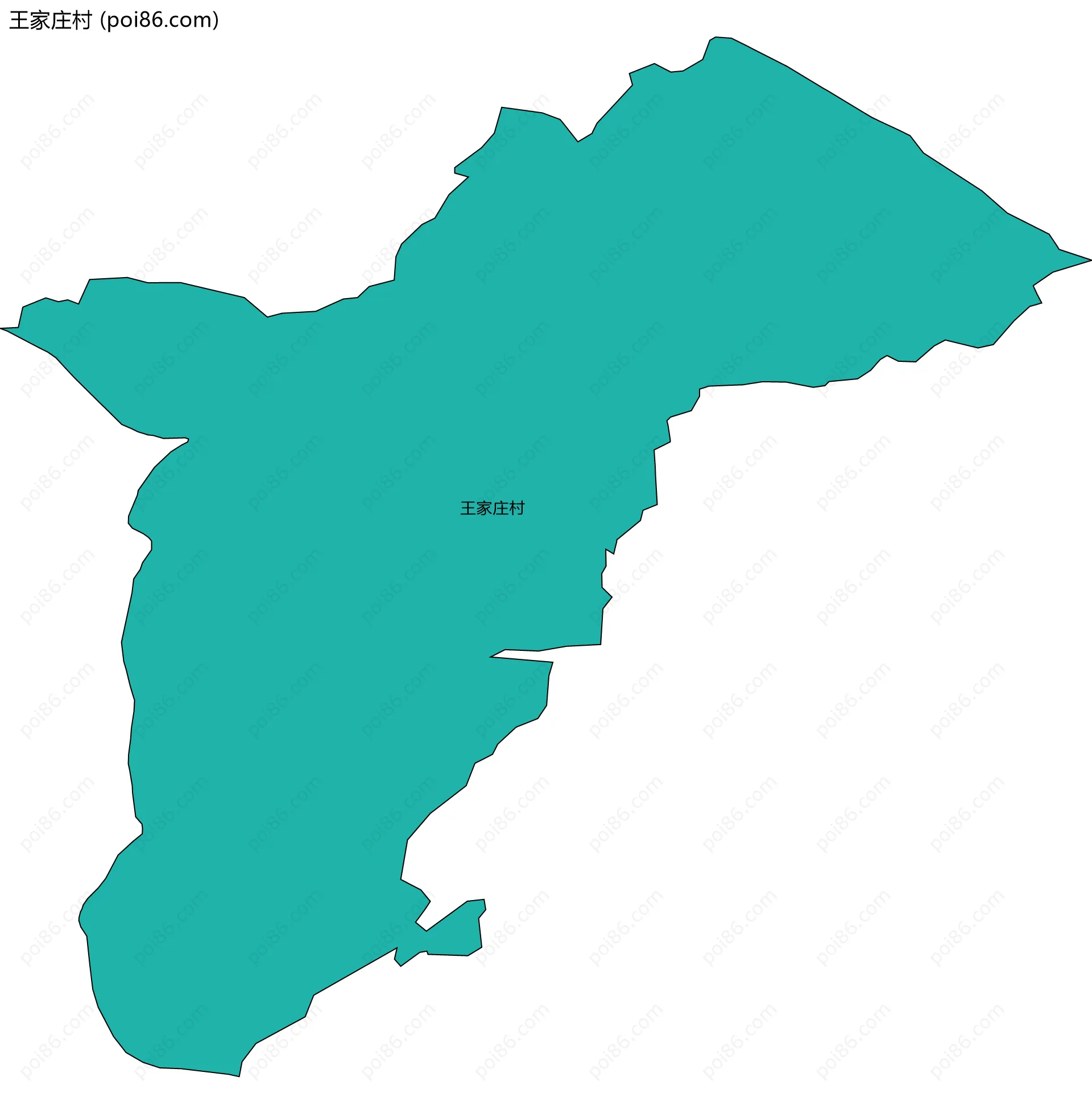 王家庄村边界地图