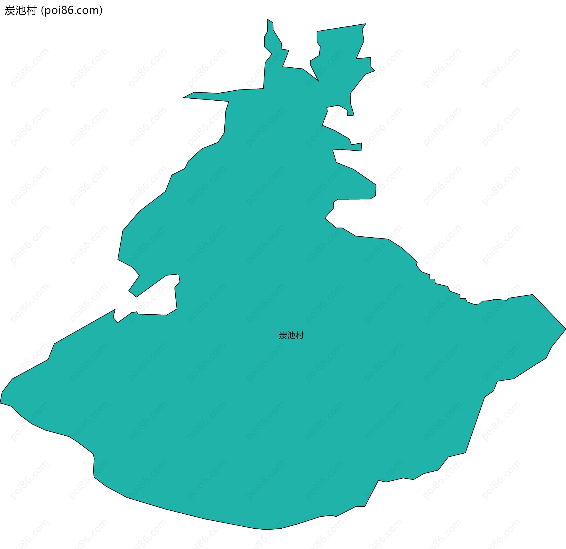 炭池村边界地图