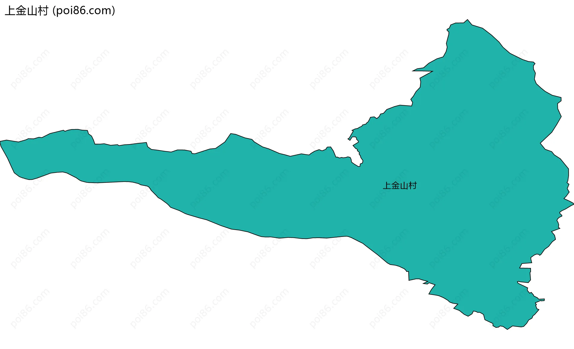 上金山村边界地图