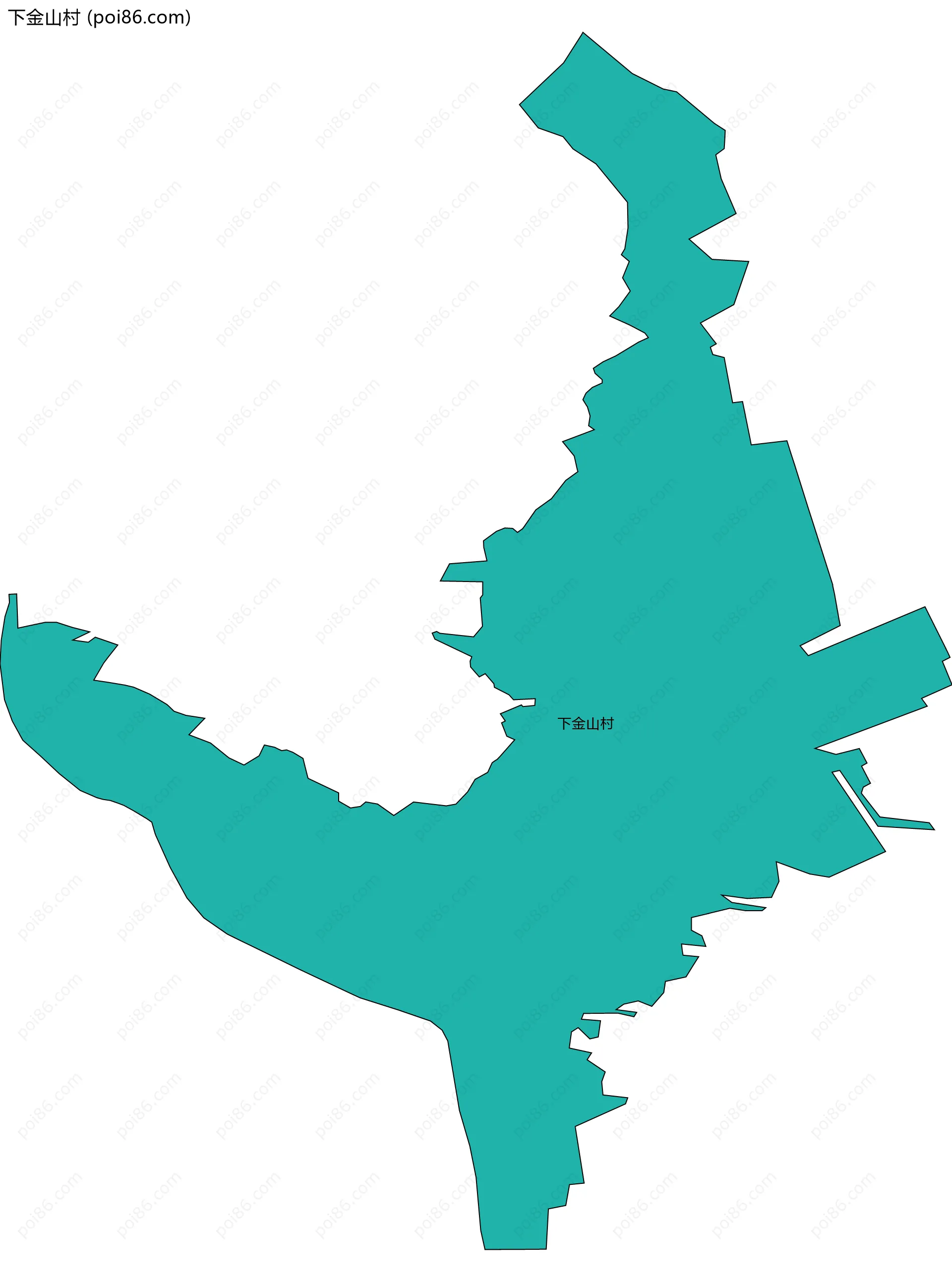 下金山村边界地图