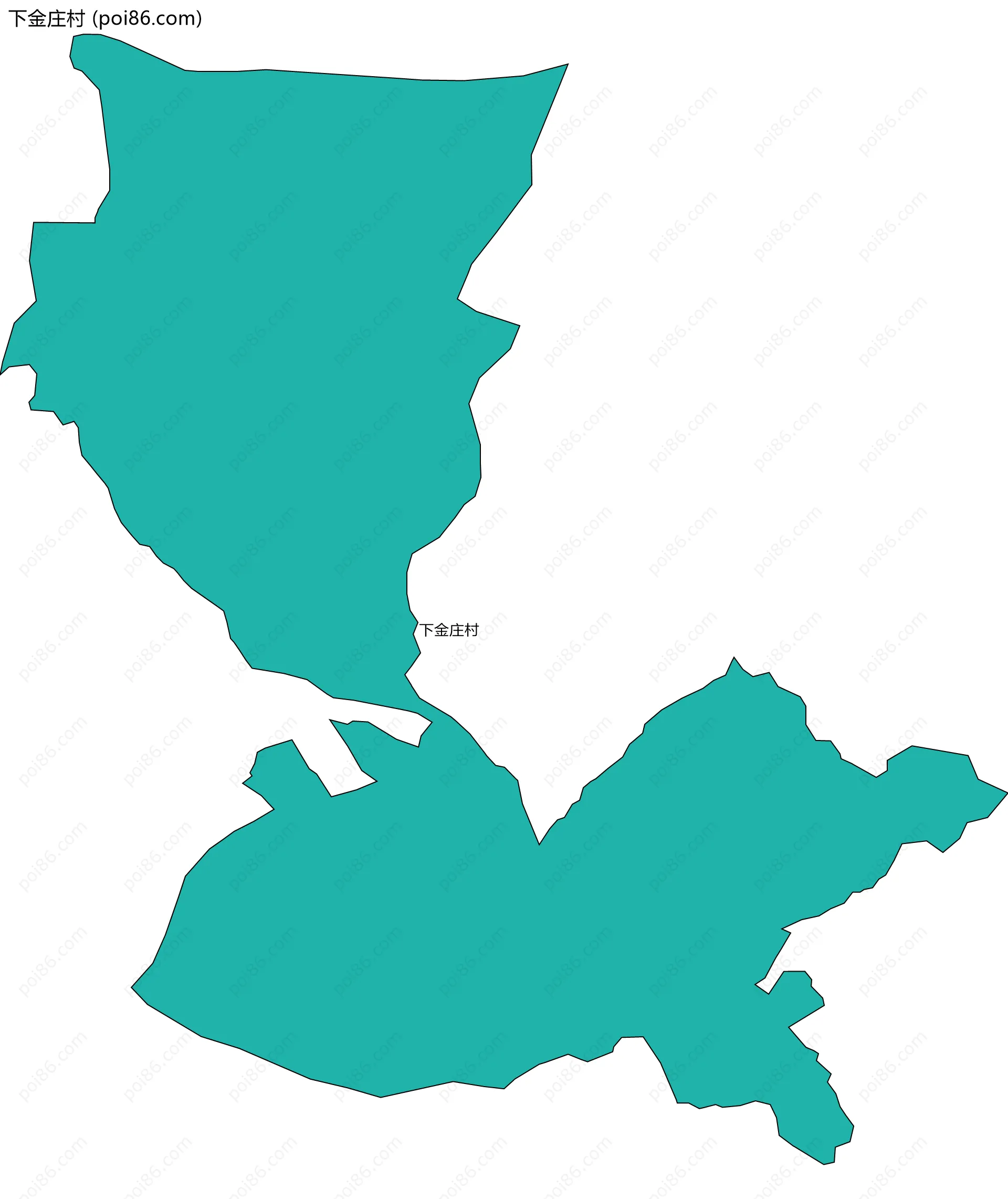 下金庄村边界地图