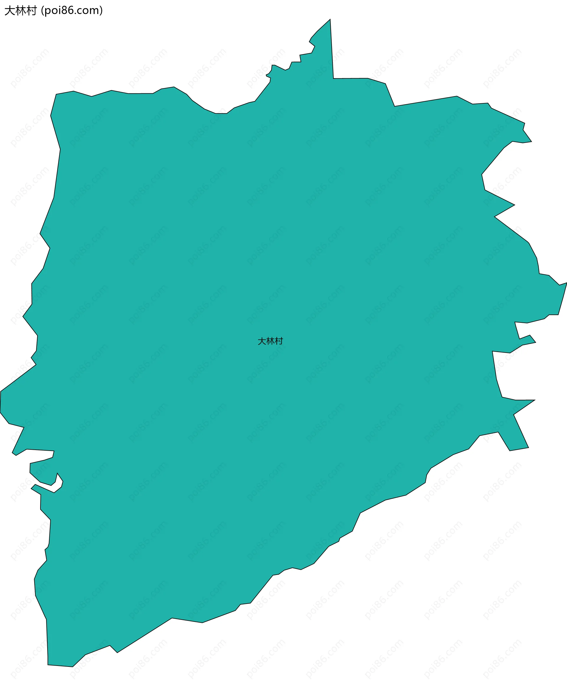 大林村边界地图