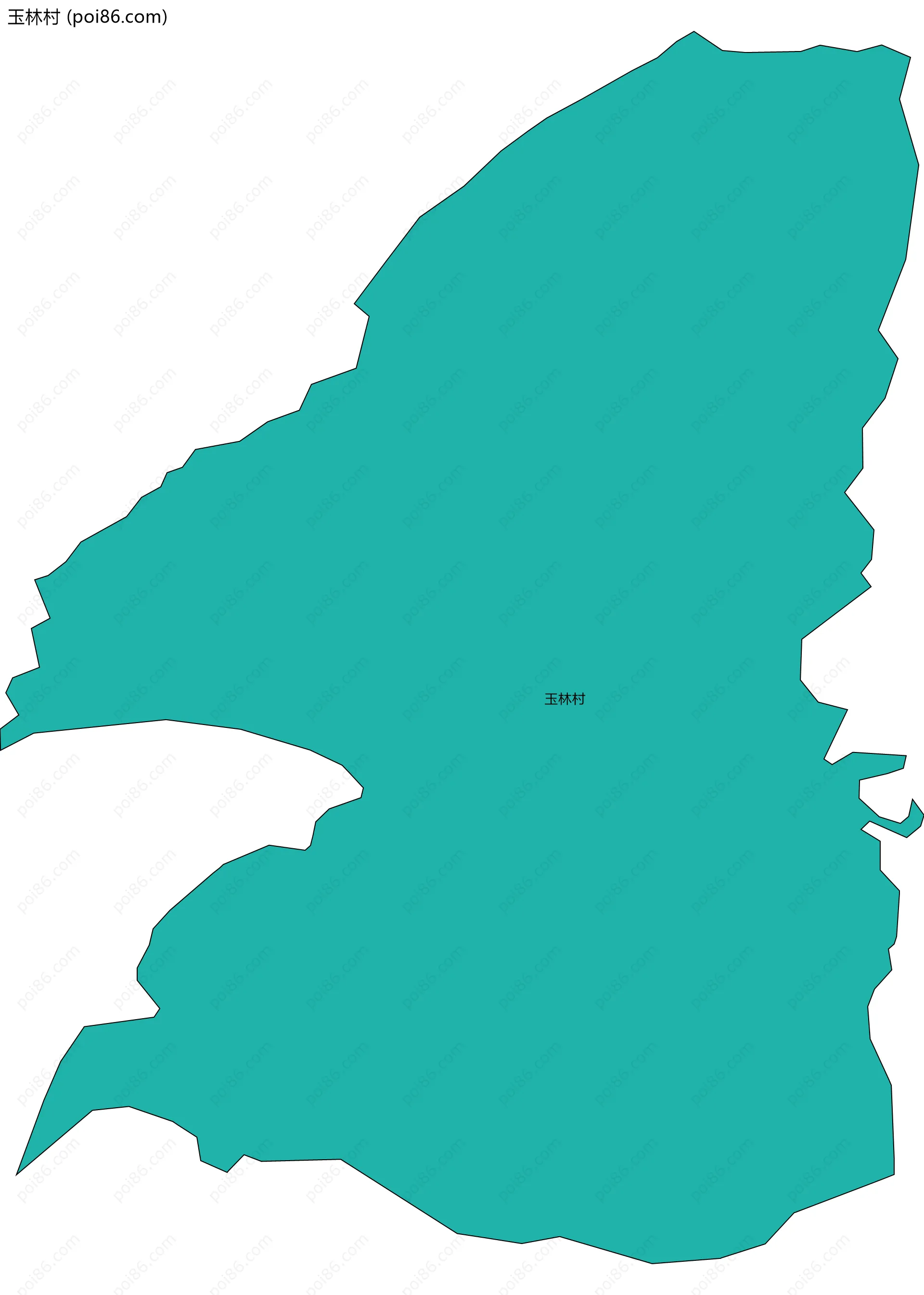 玉林村边界地图