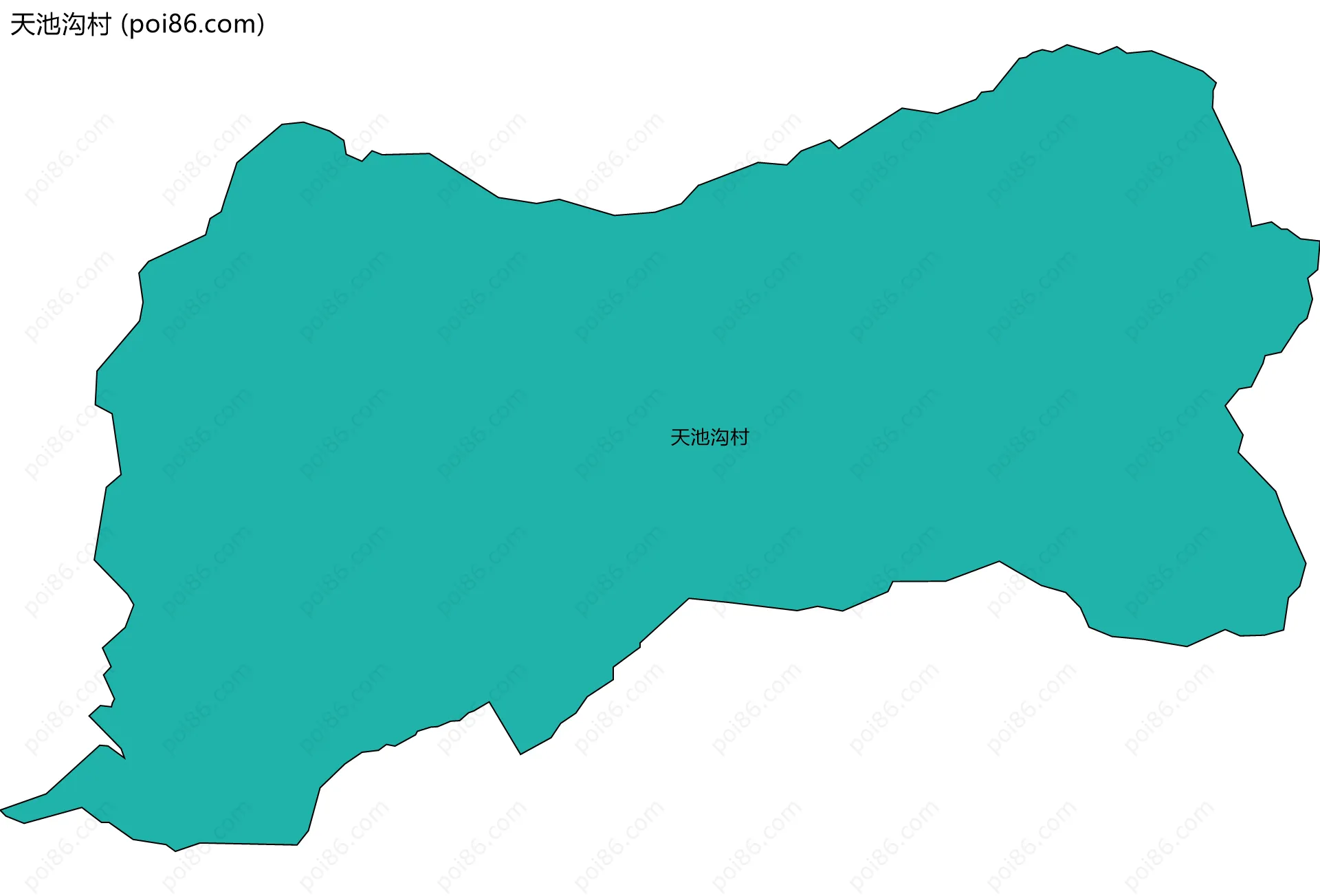 天池沟村边界地图