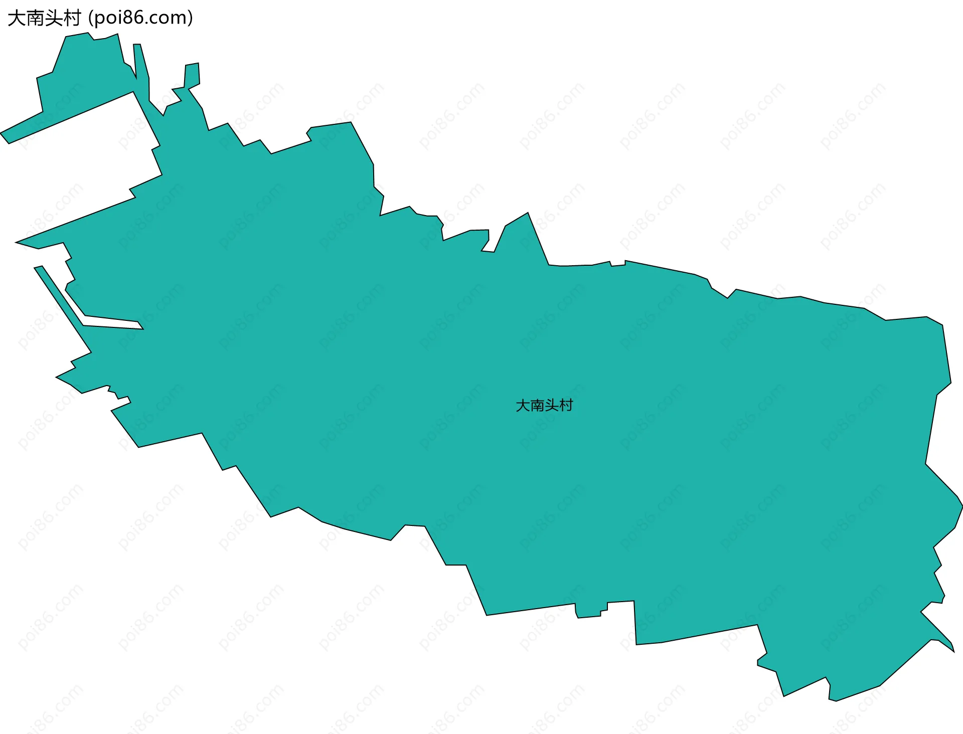 大南头村边界地图