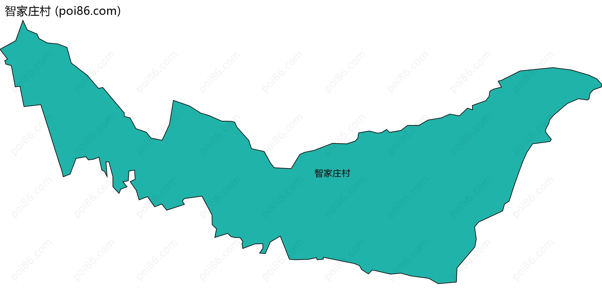 智家庄村边界地图