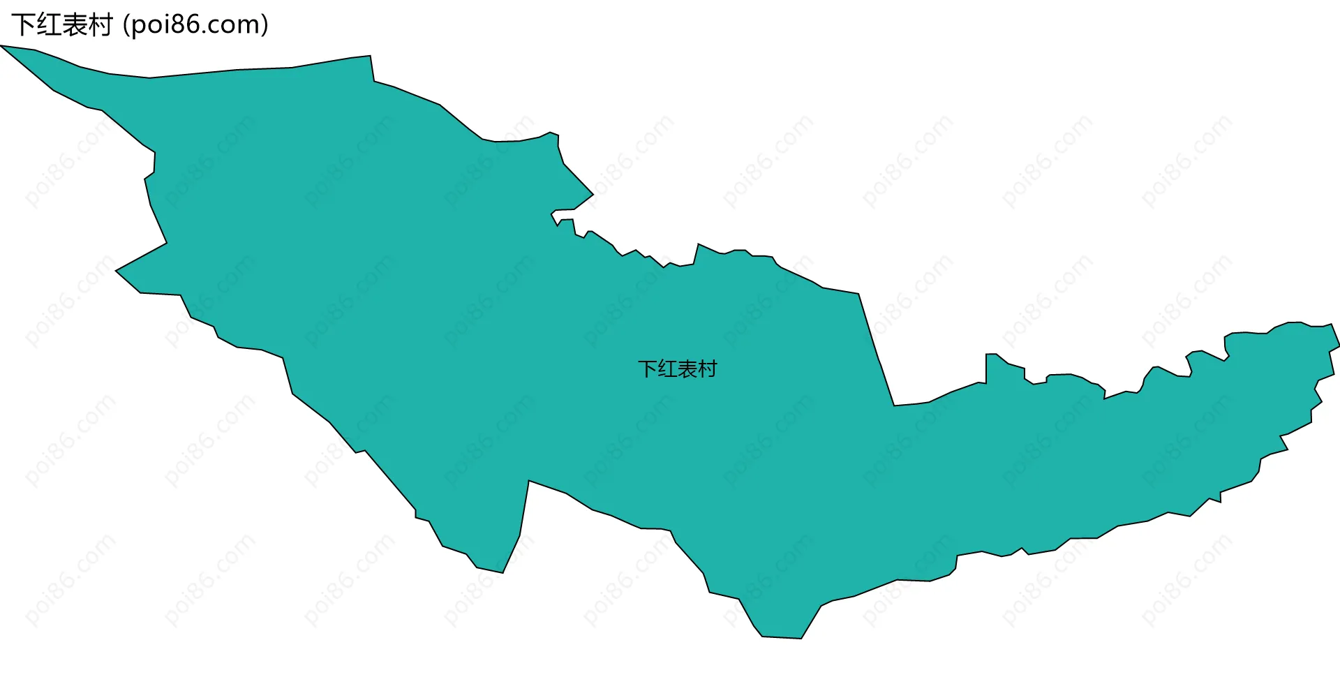 下红表村边界地图