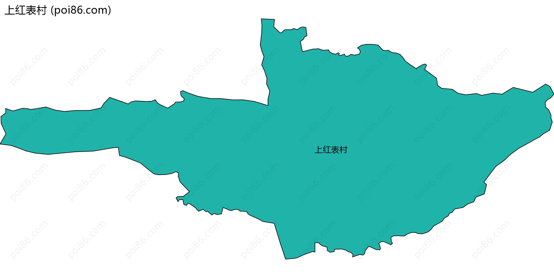 上红表村边界地图