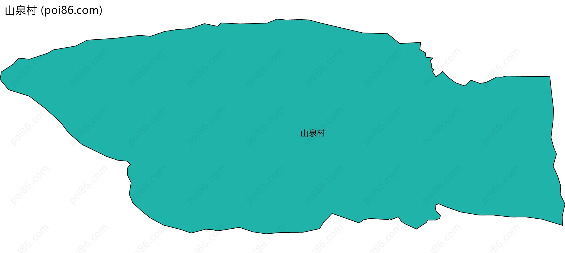 山泉村边界地图