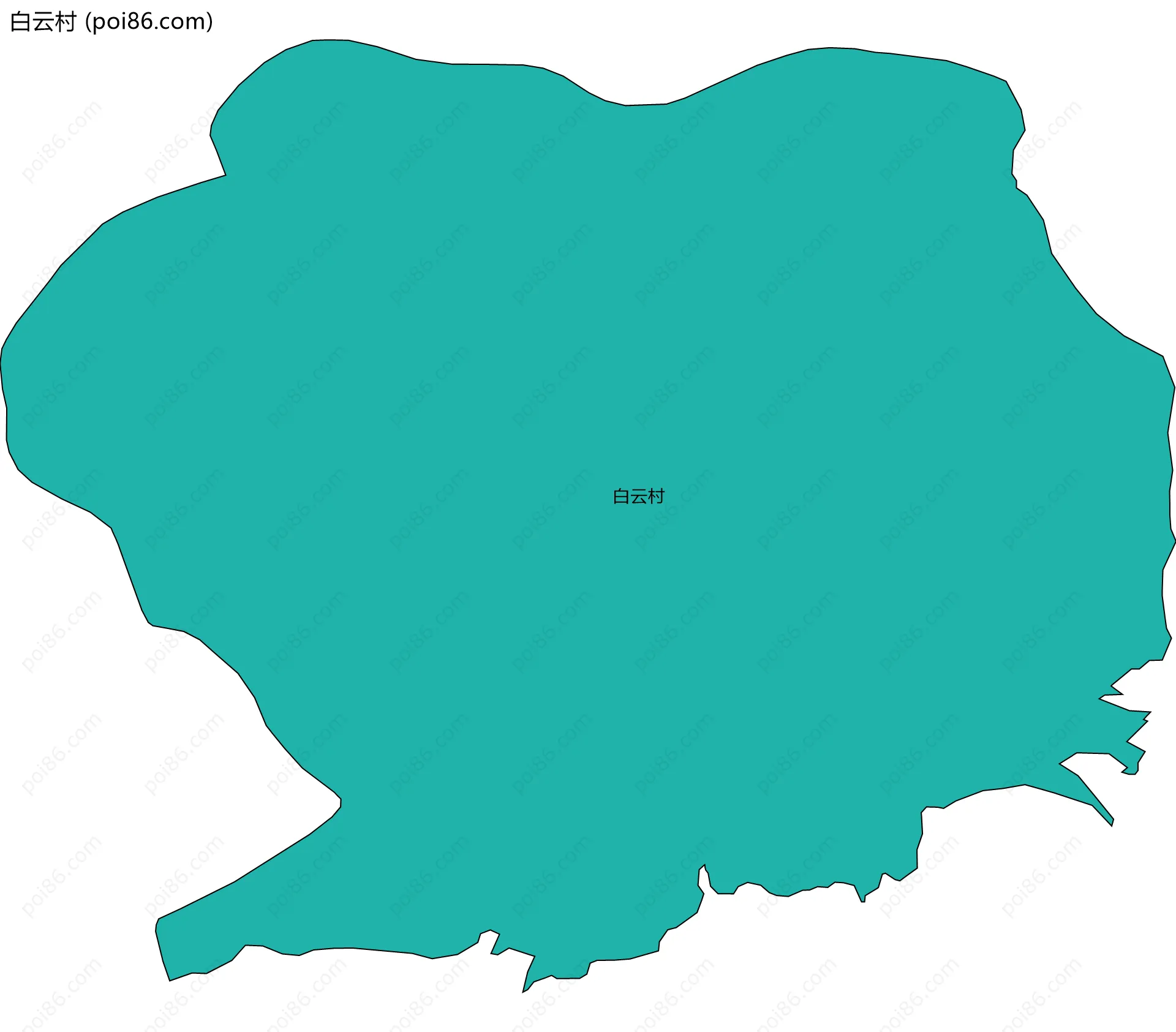 白云村边界地图