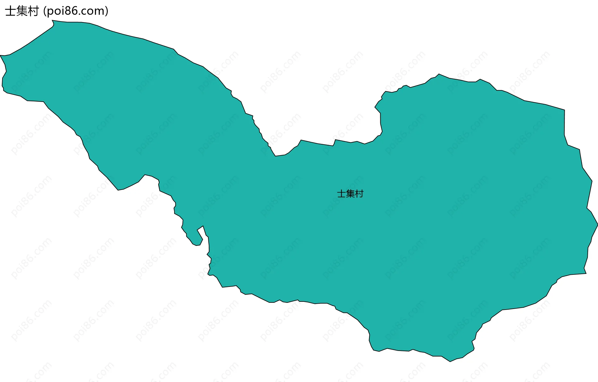 士集村边界地图