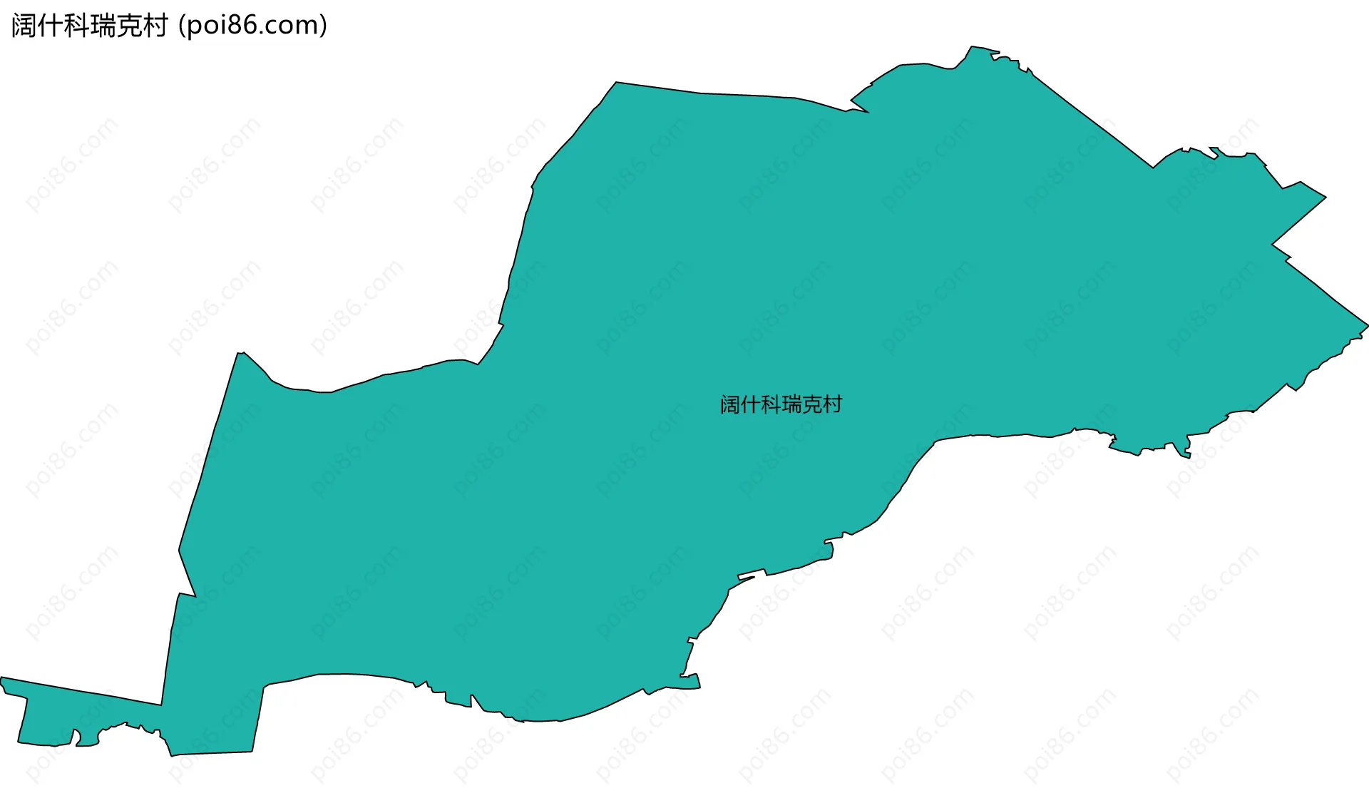 阔什科瑞克村边界地图