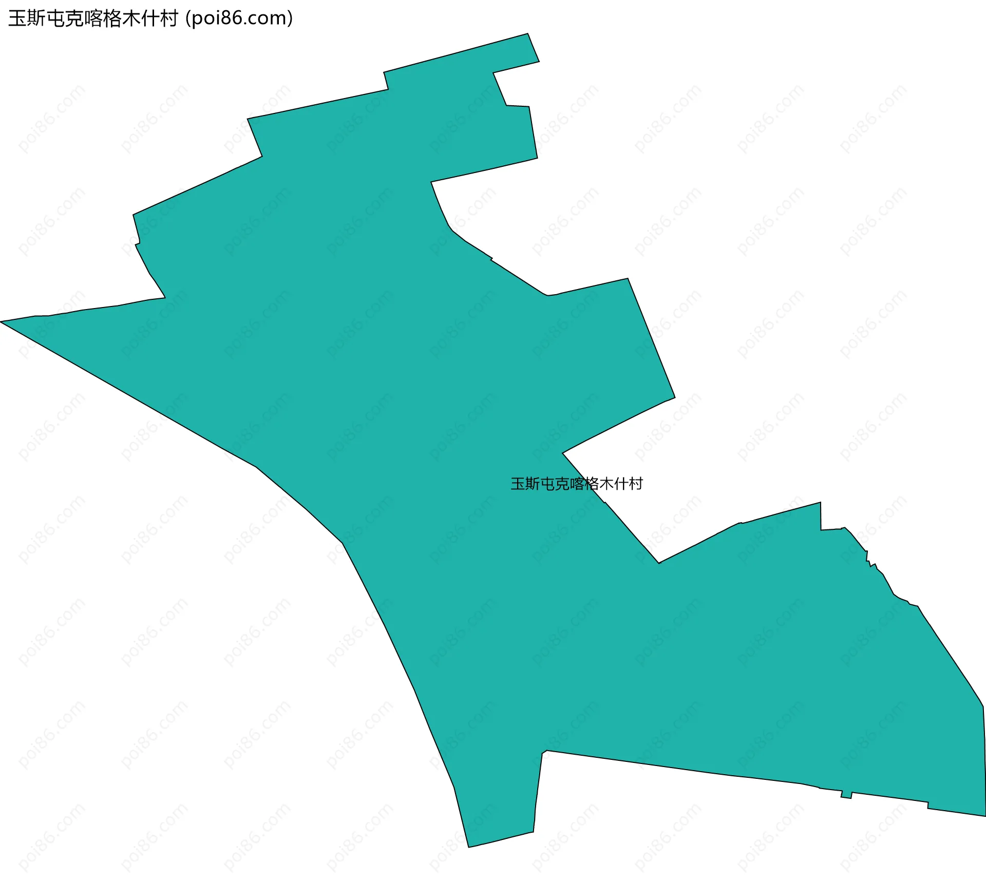 玉斯屯克喀格木什村边界地图