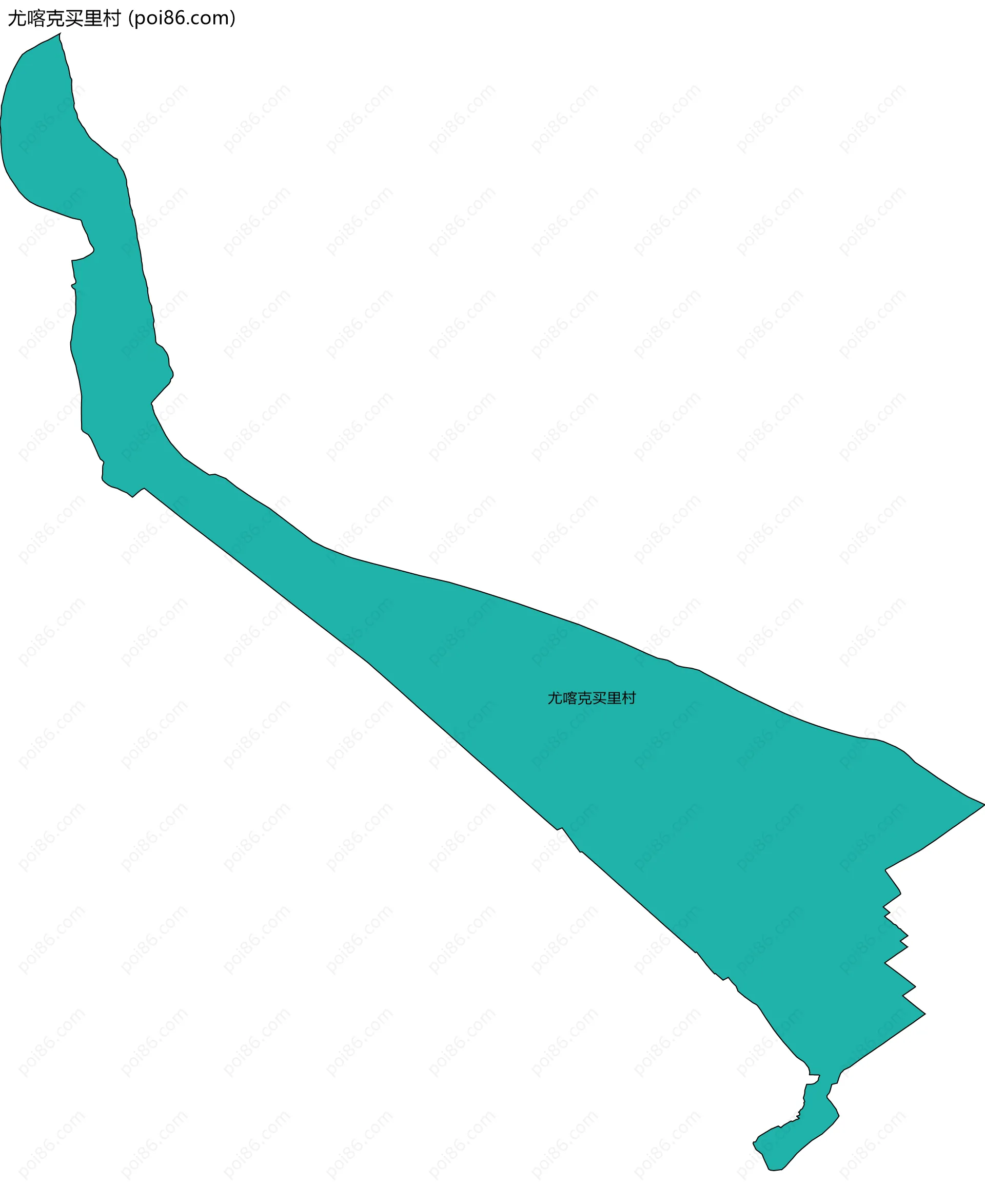 尤喀克买里村边界地图