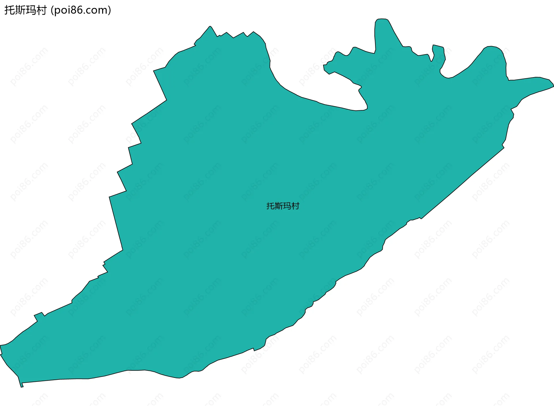 托斯玛村边界地图
