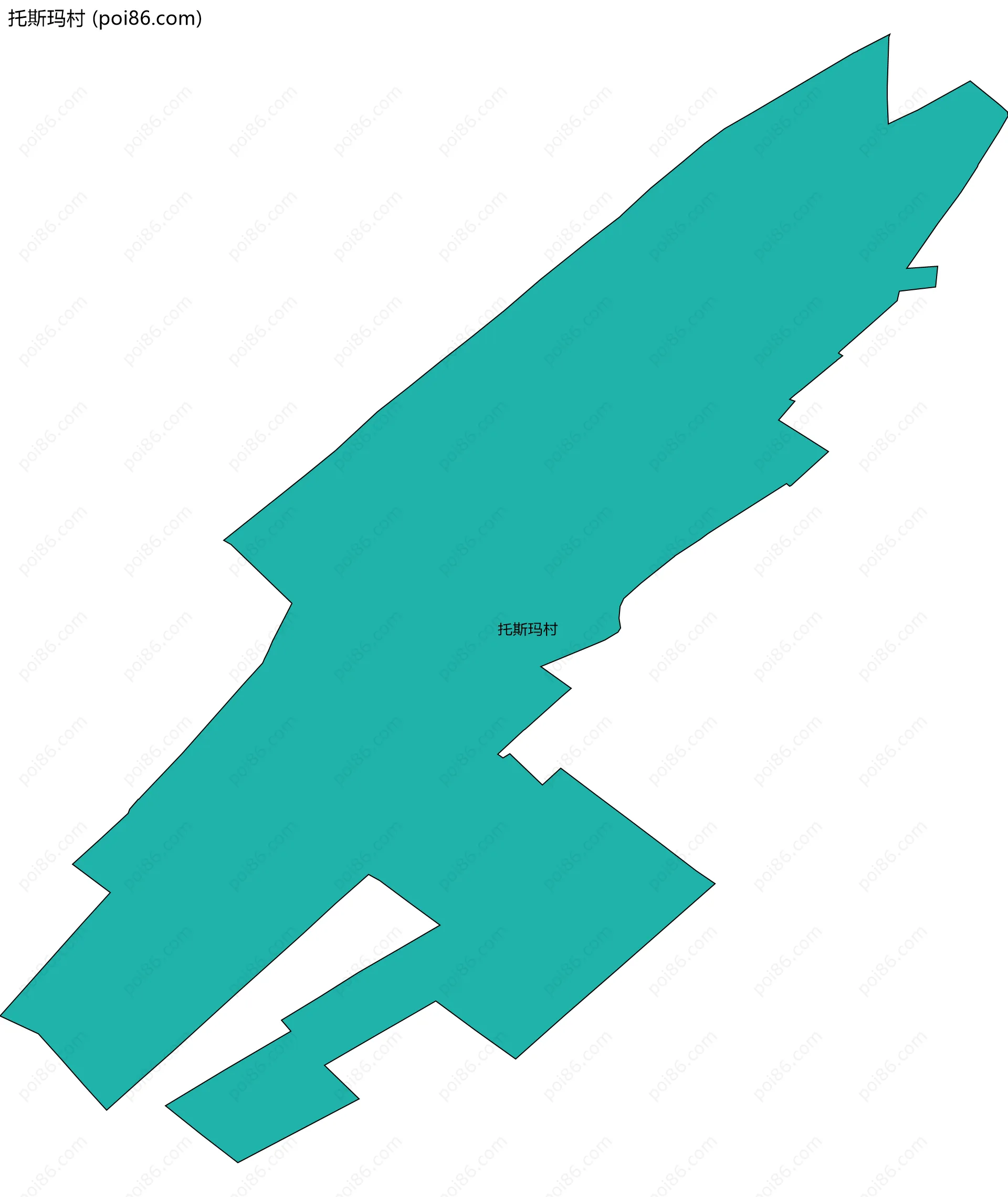 托斯玛村边界地图