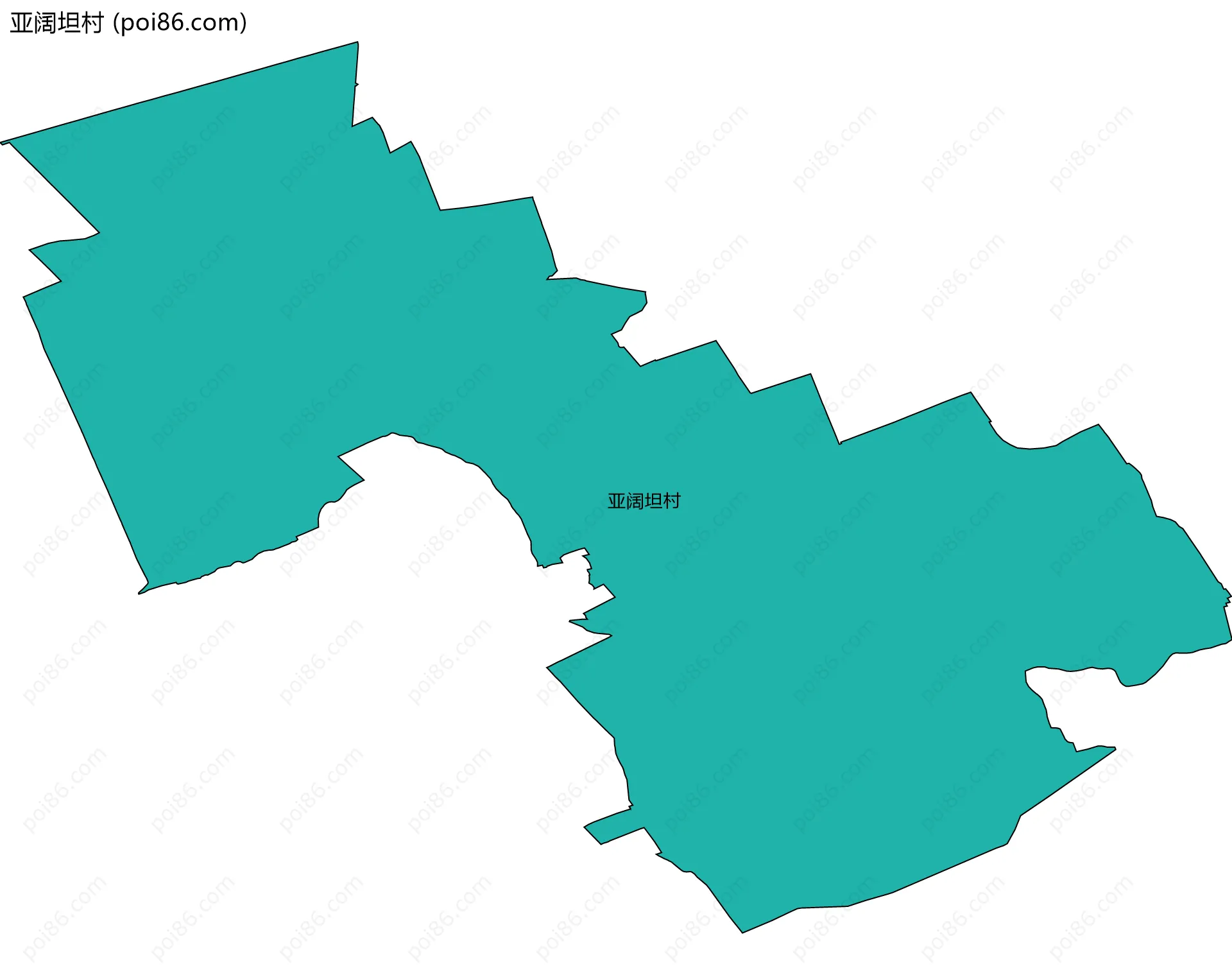 亚阔坦村边界地图