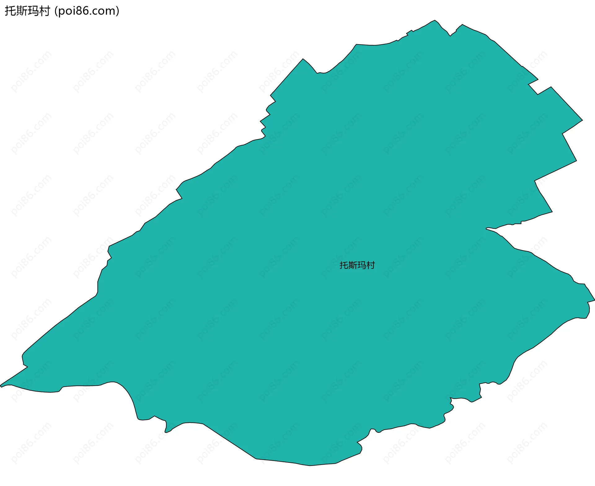 托斯玛村边界地图