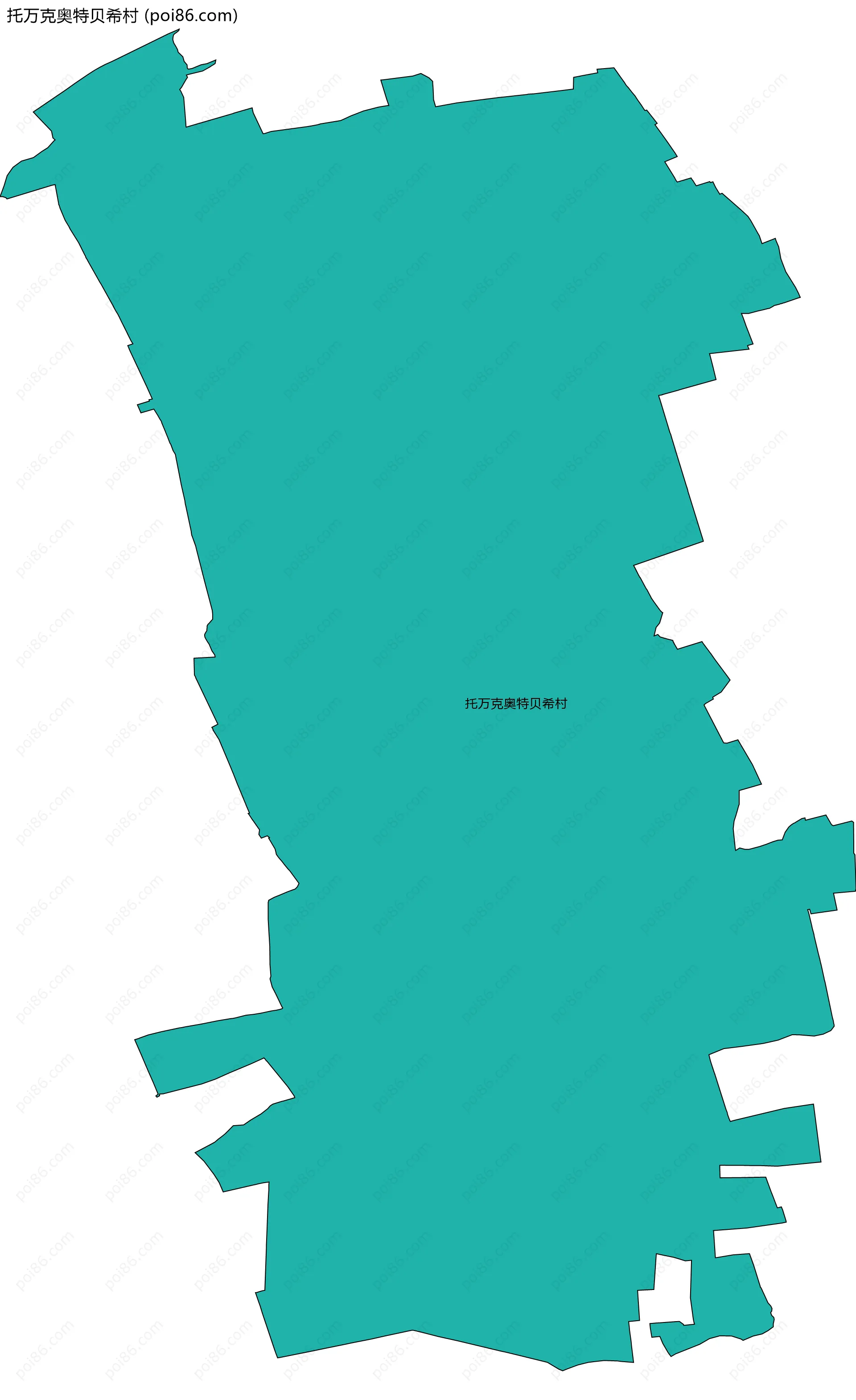 托万克奥特贝希村边界地图