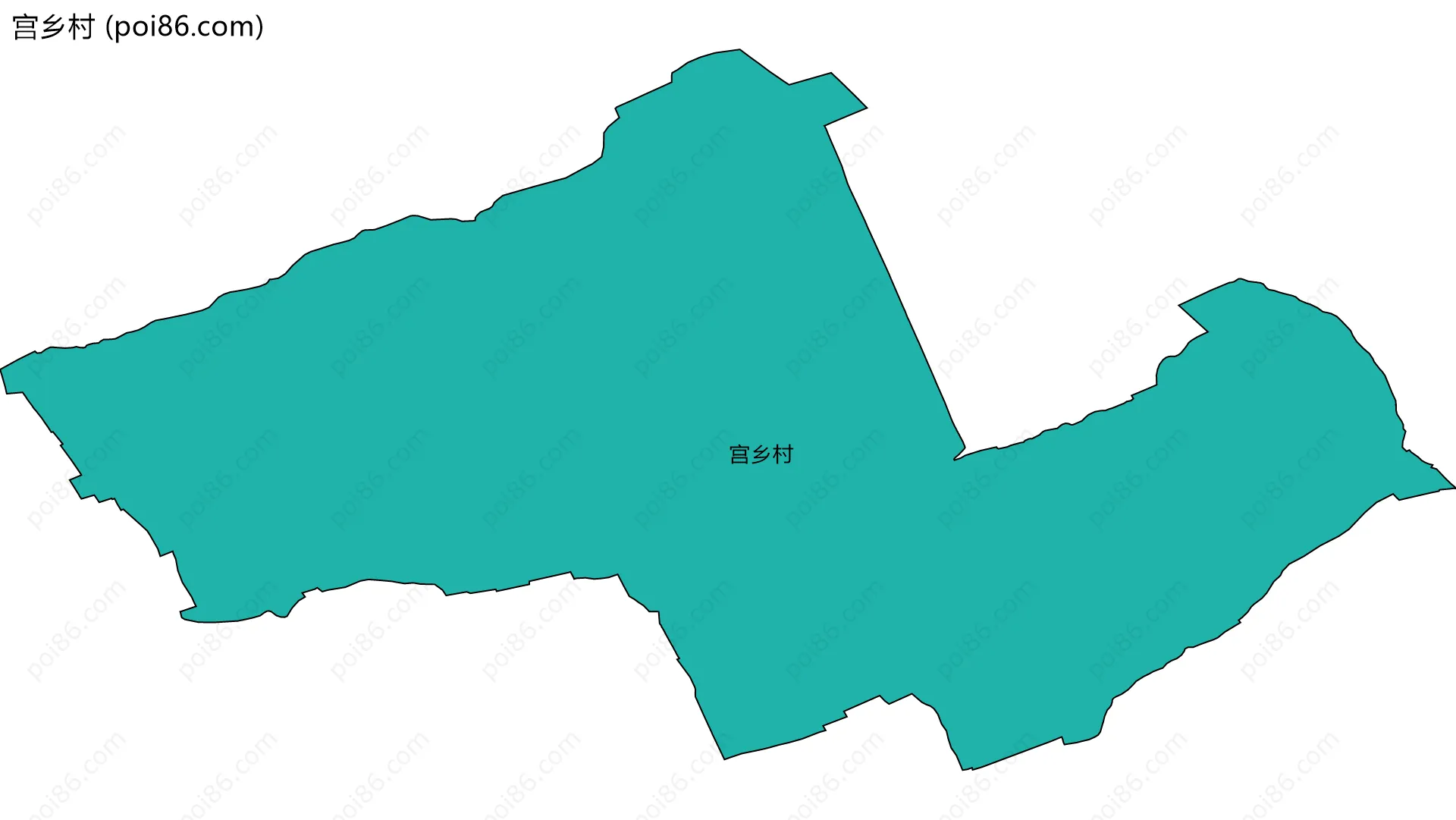 宫乡村边界地图