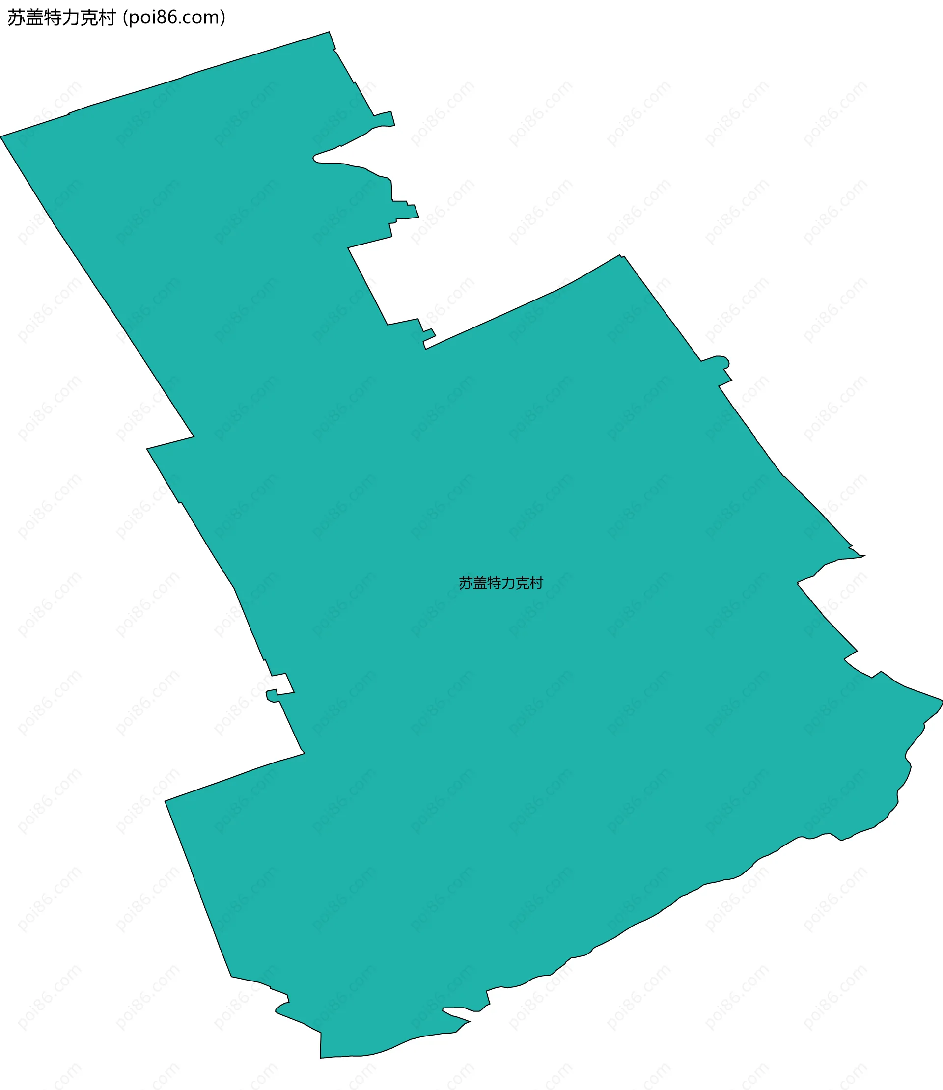 苏盖特力克村边界地图