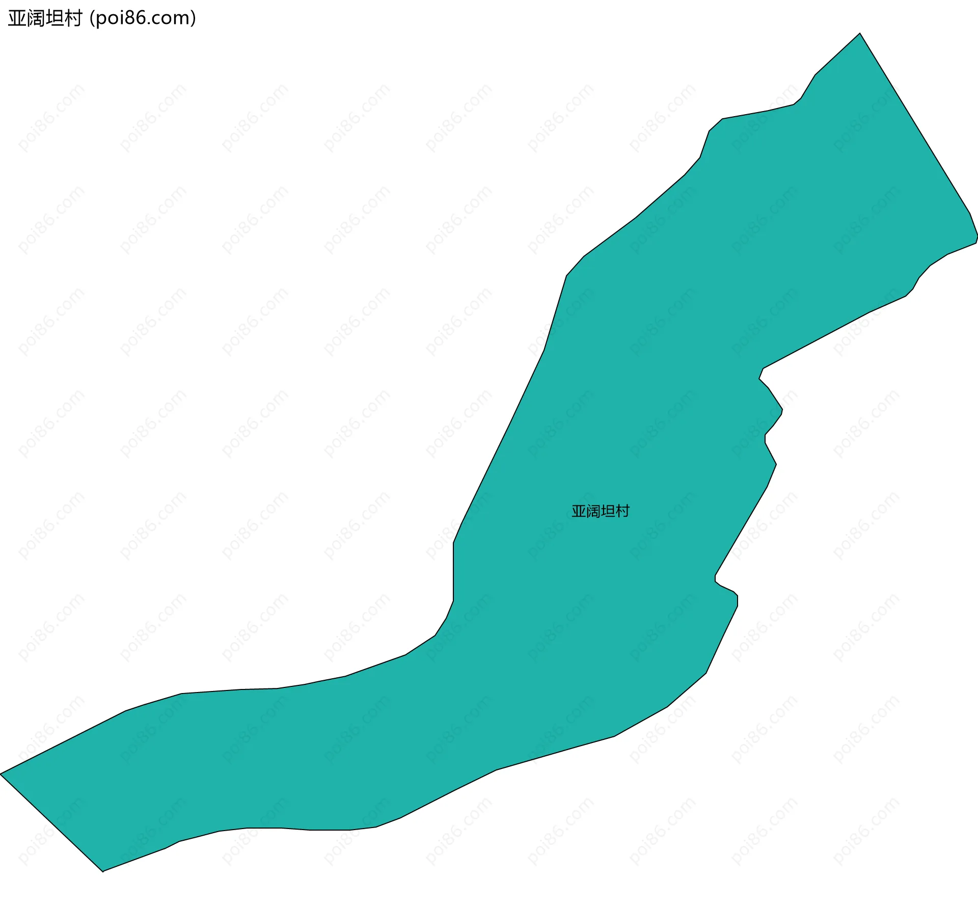 亚阔坦村边界地图