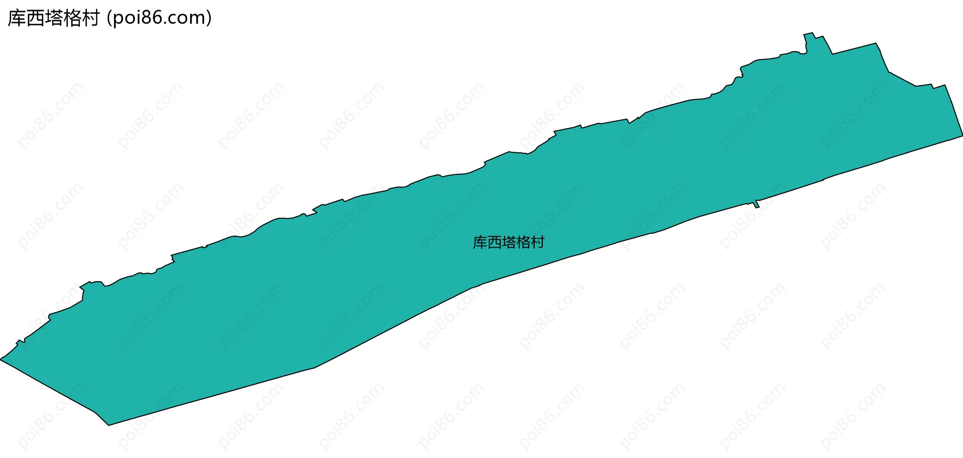 库西塔格村边界地图