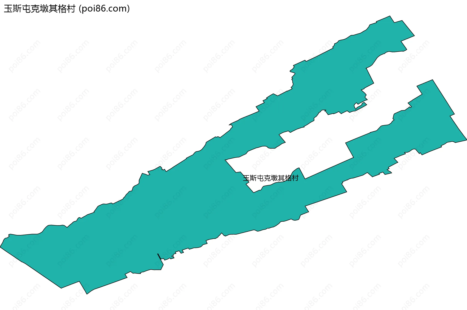 玉斯屯克墩其格村边界地图