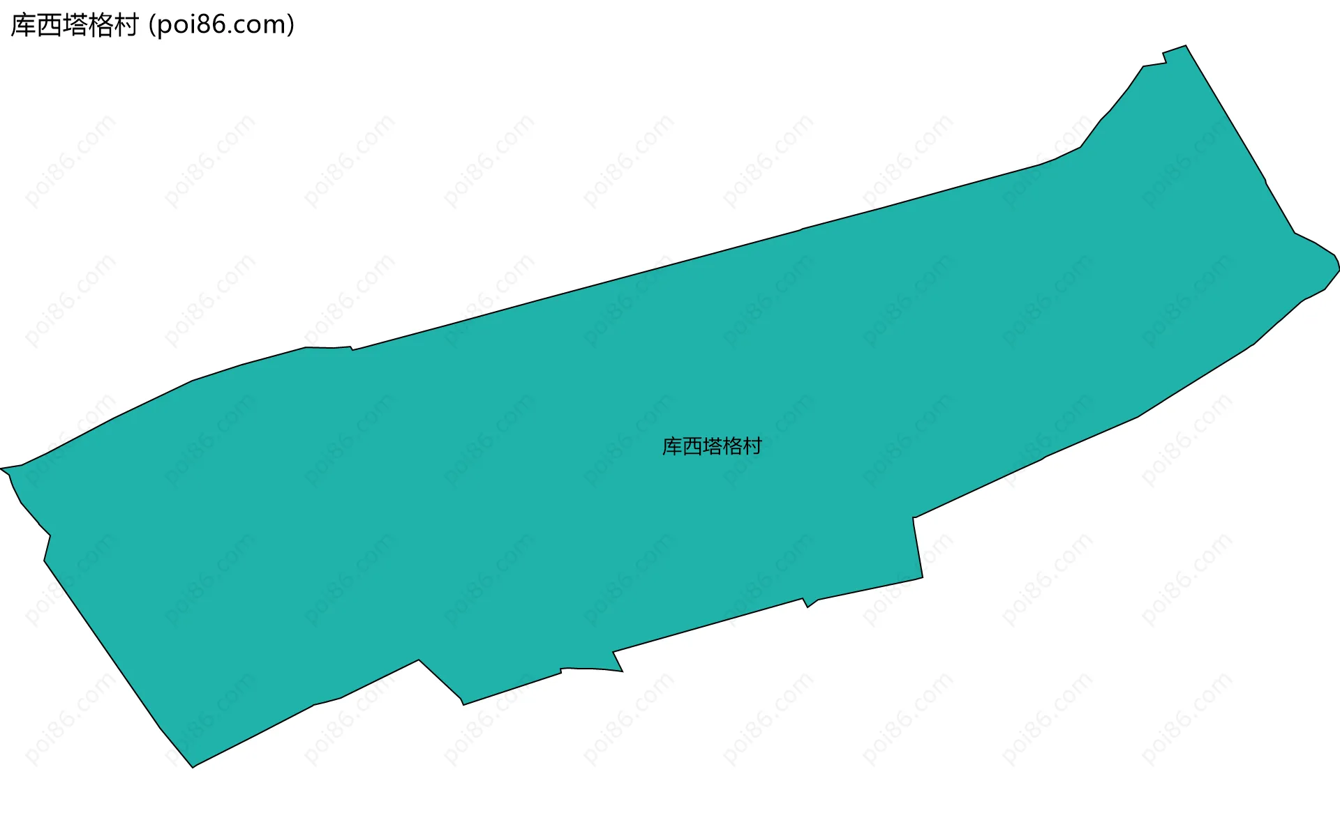 库西塔格村边界地图