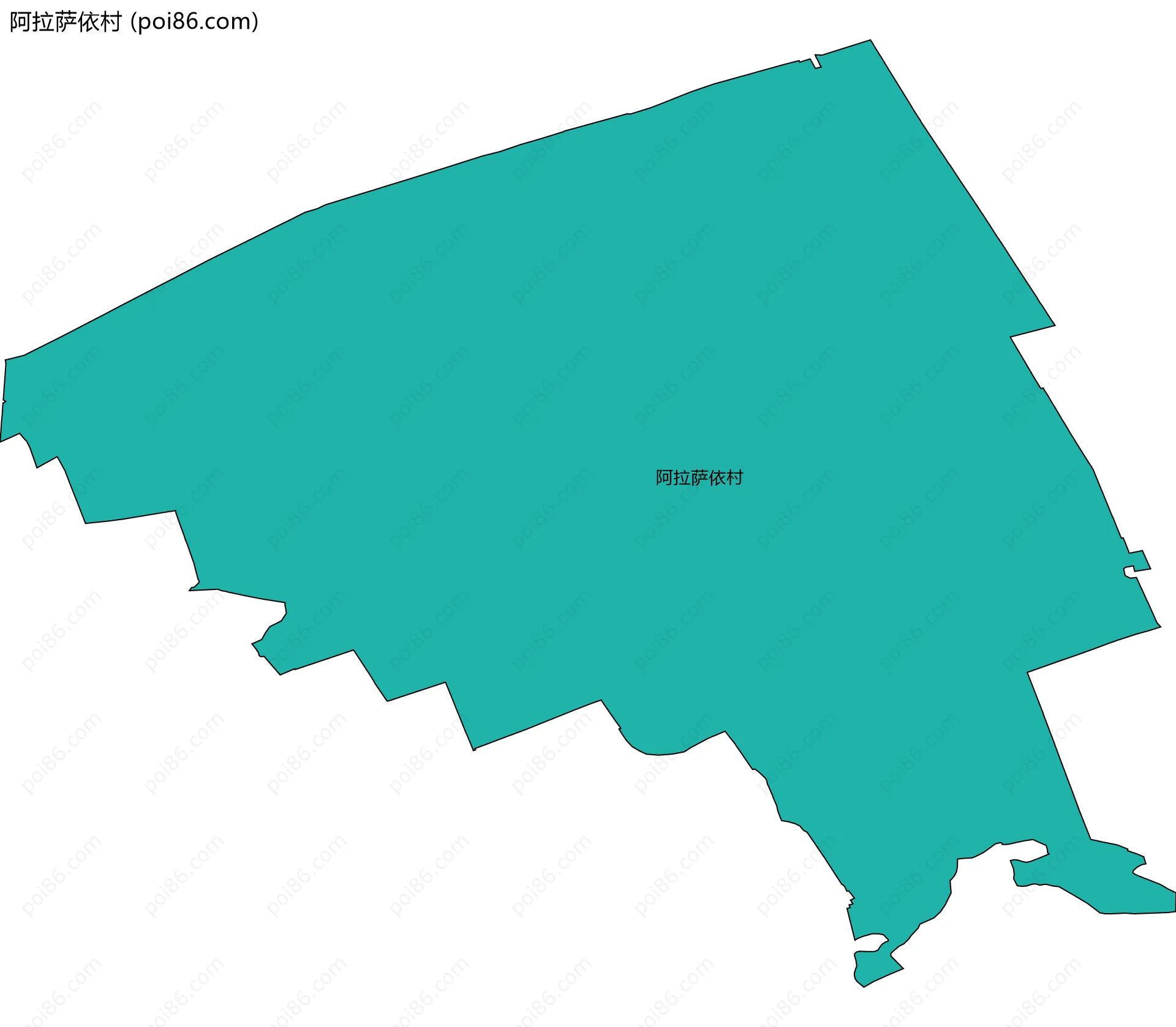 阿拉萨依村边界地图