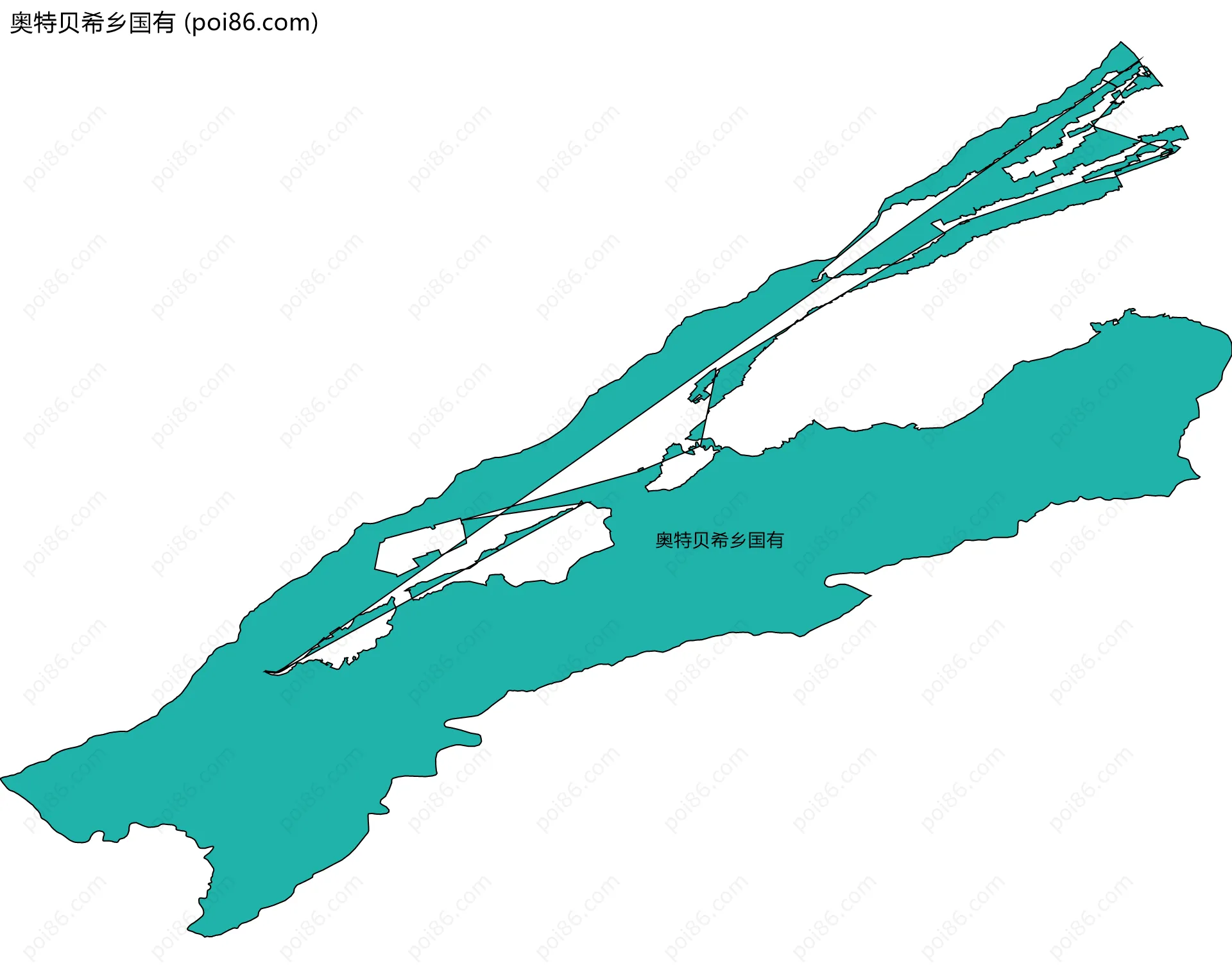 奥特贝希乡国有边界地图