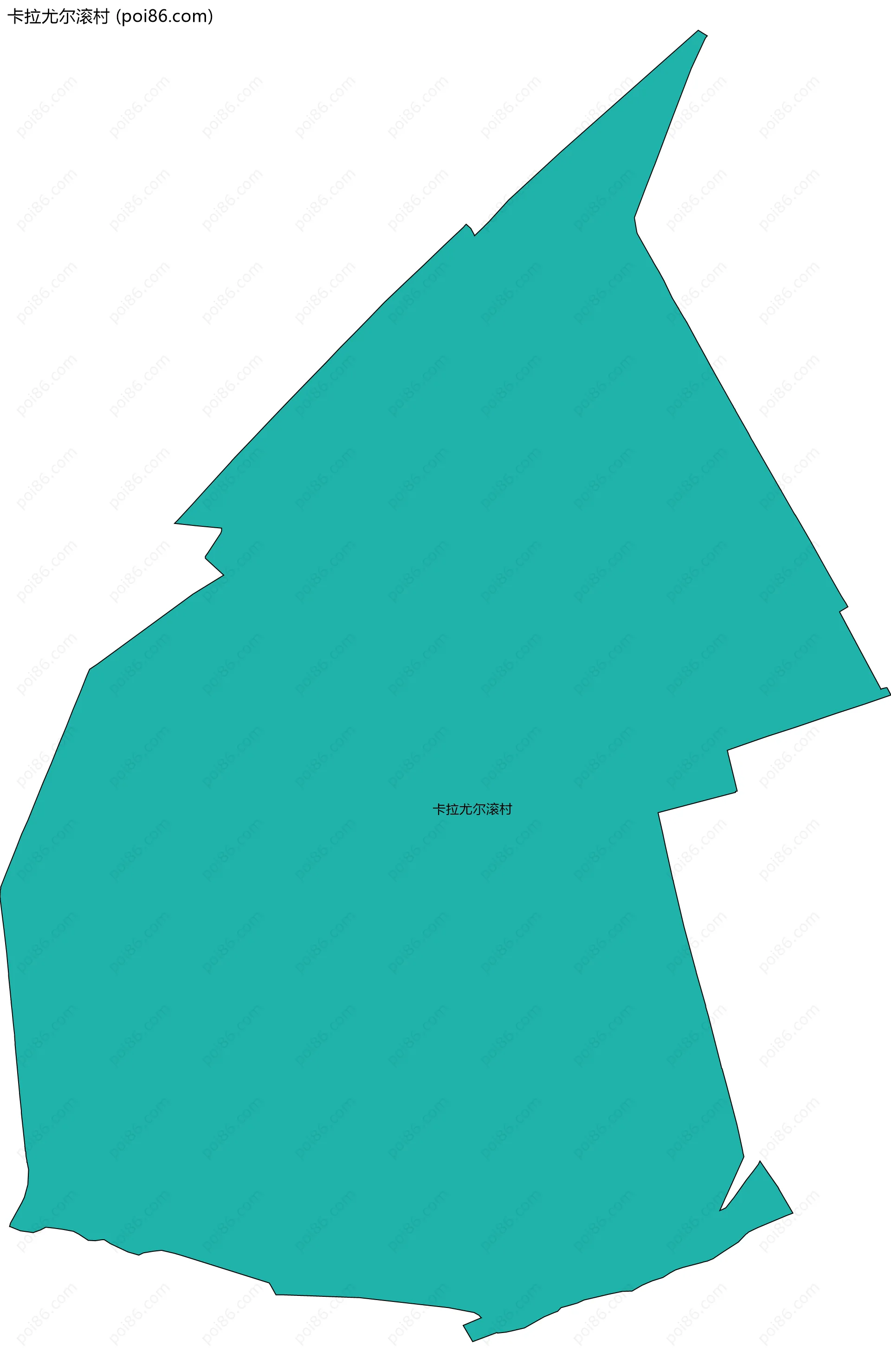 卡拉尤尔滚村边界地图