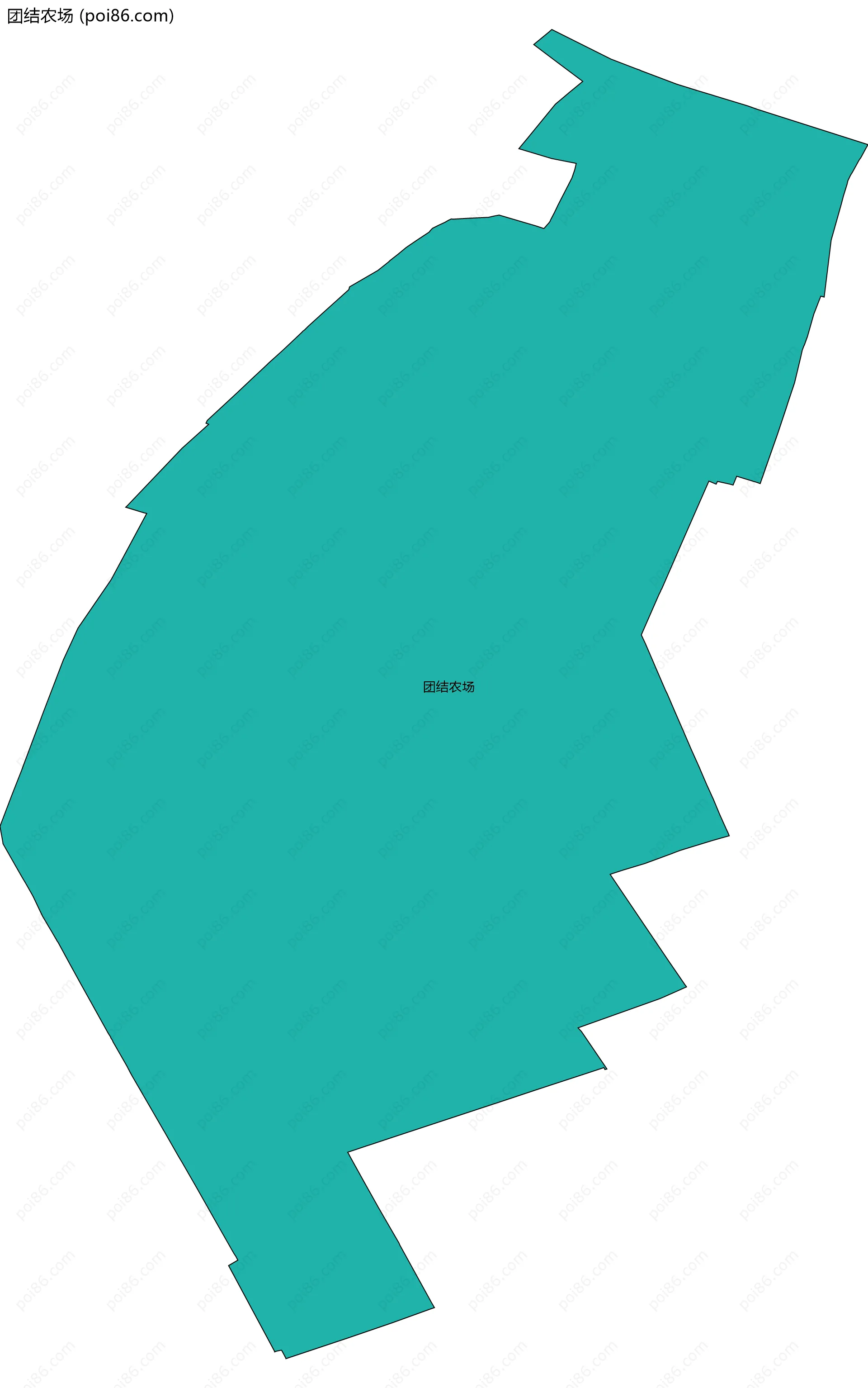 团结农场边界地图