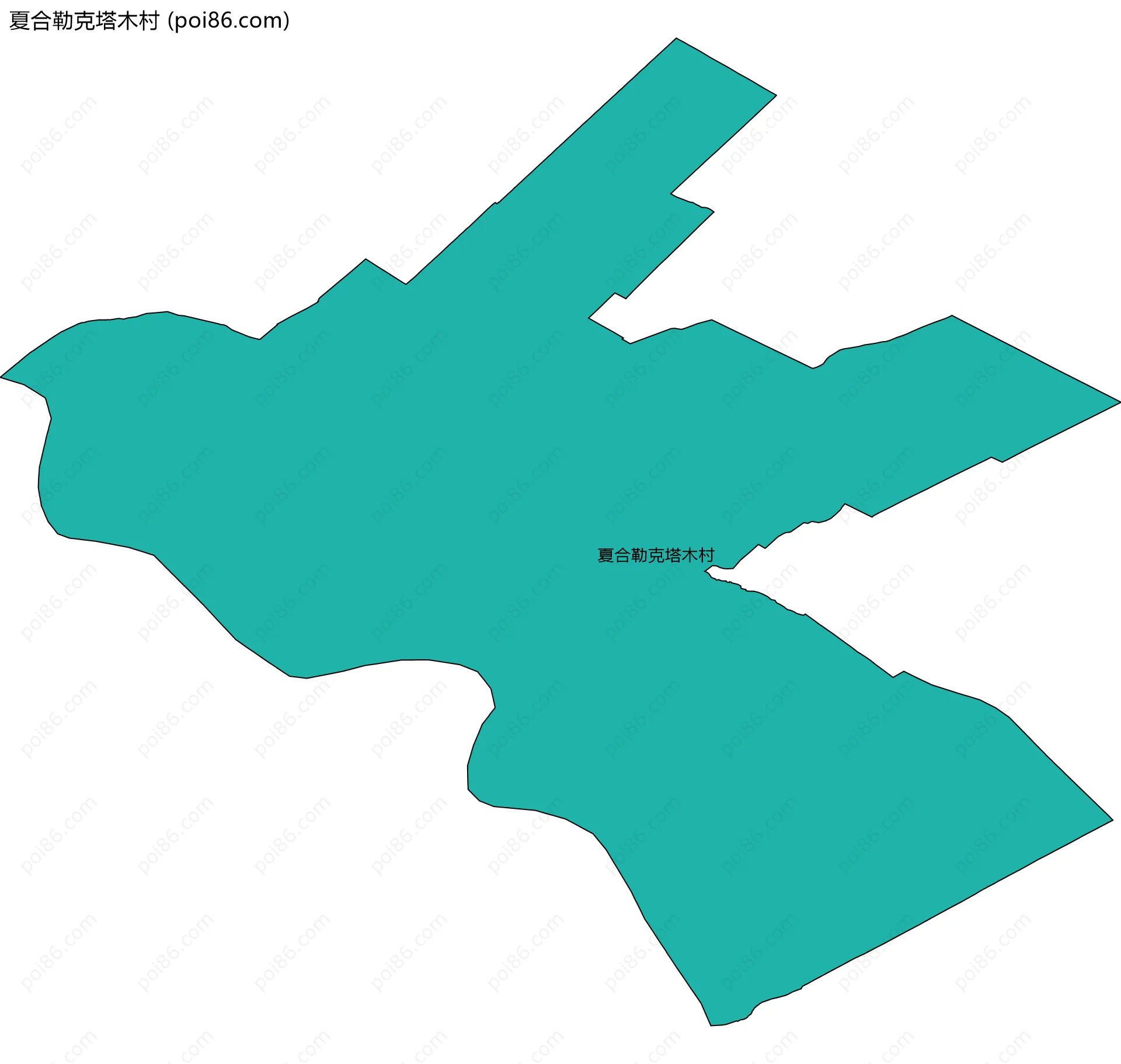 夏合勒克塔木村边界地图