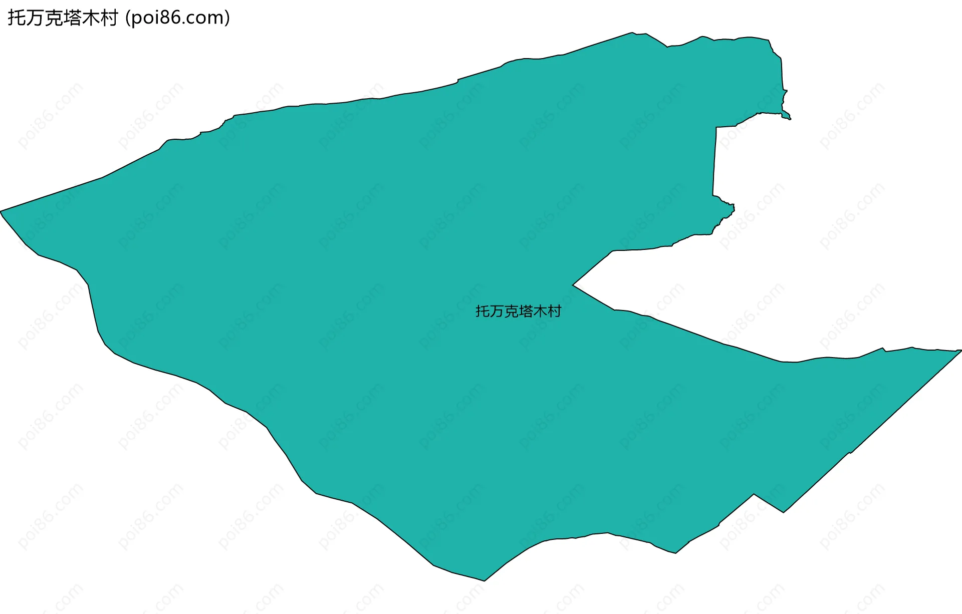 托万克塔木村边界地图