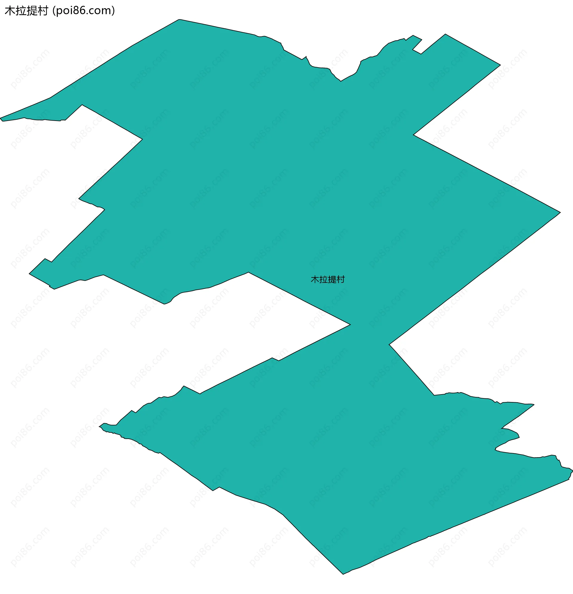 木拉提村边界地图